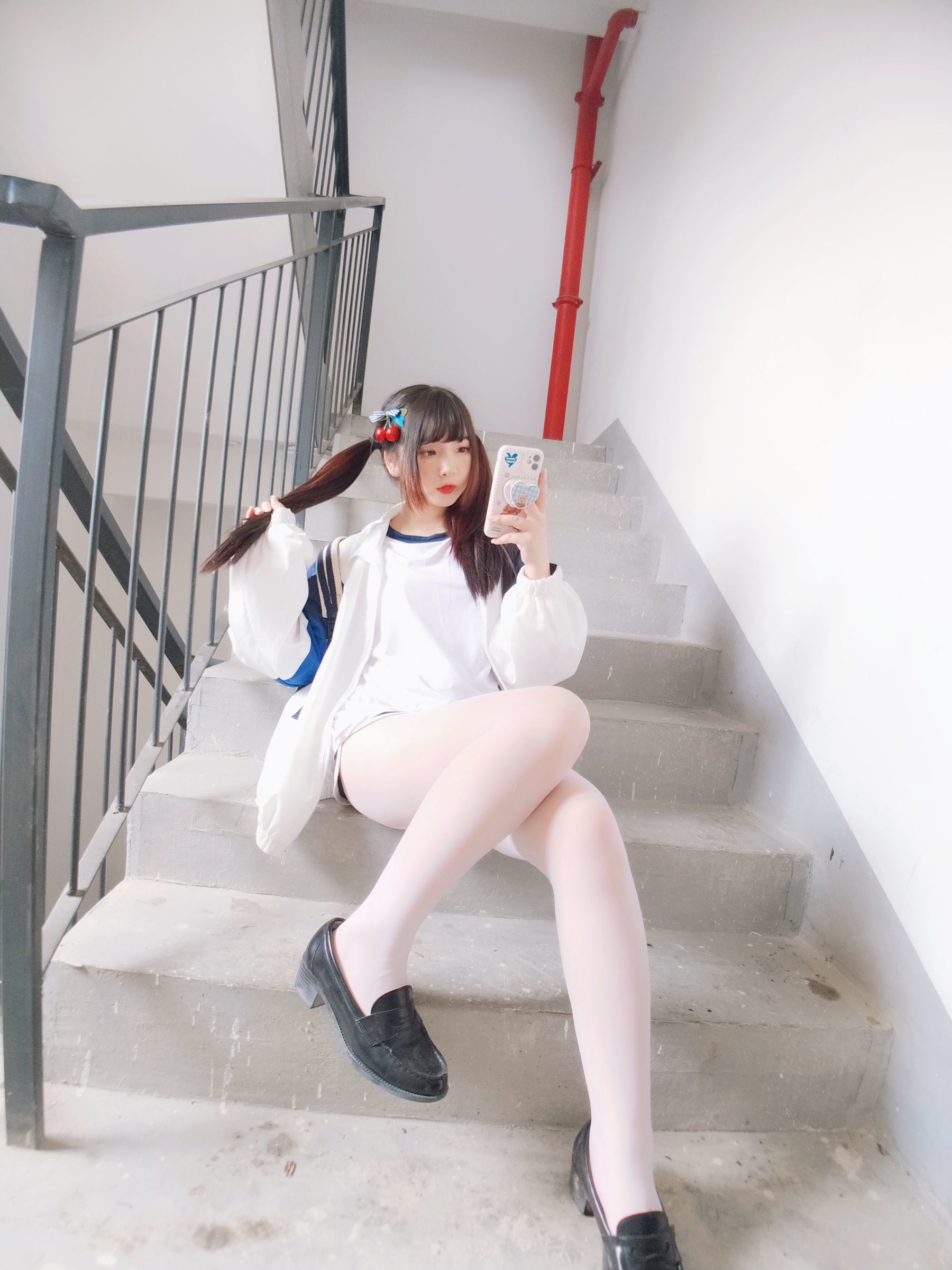 二次元美女古川kagura – 白丝体操运动服 Cosplay-第26张