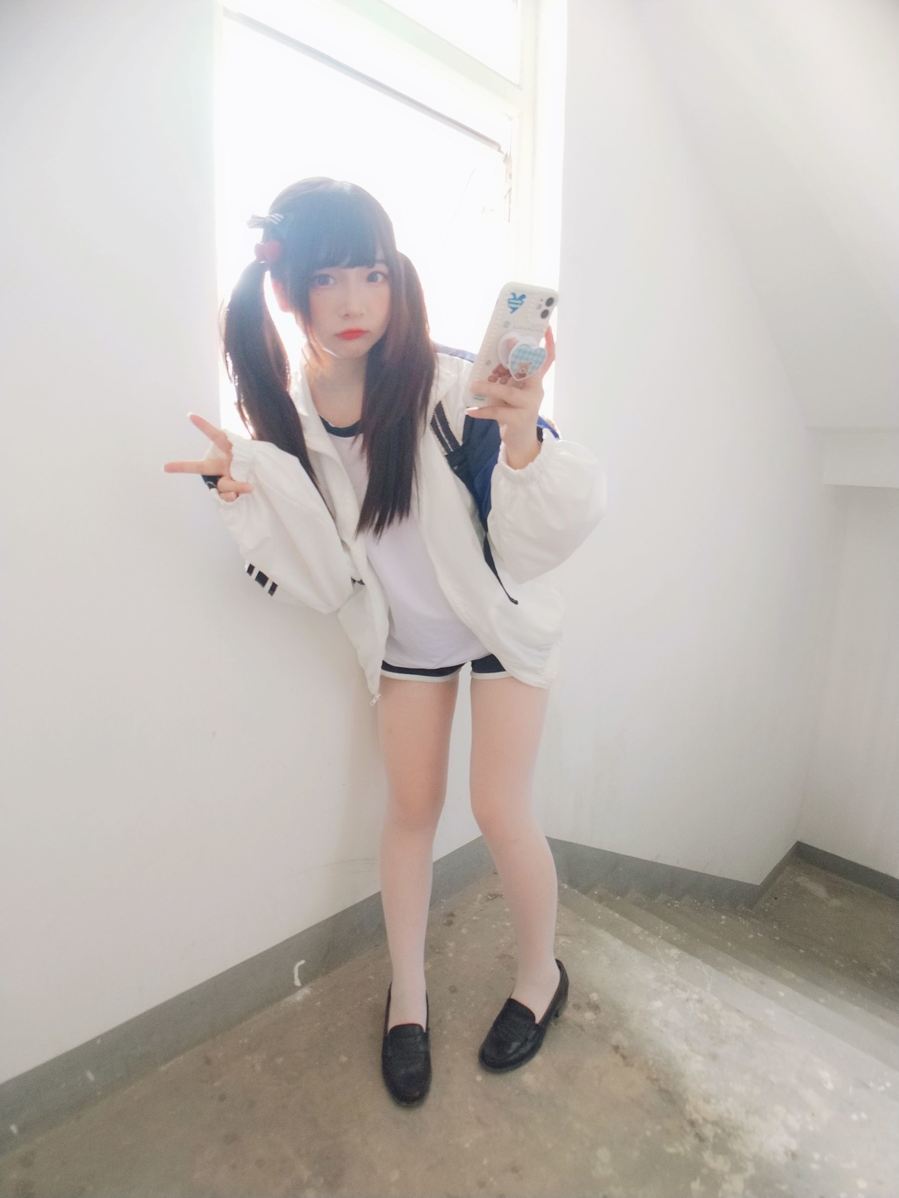 二次元美女古川kagura – 白丝体操运动服 Cosplay-第11张