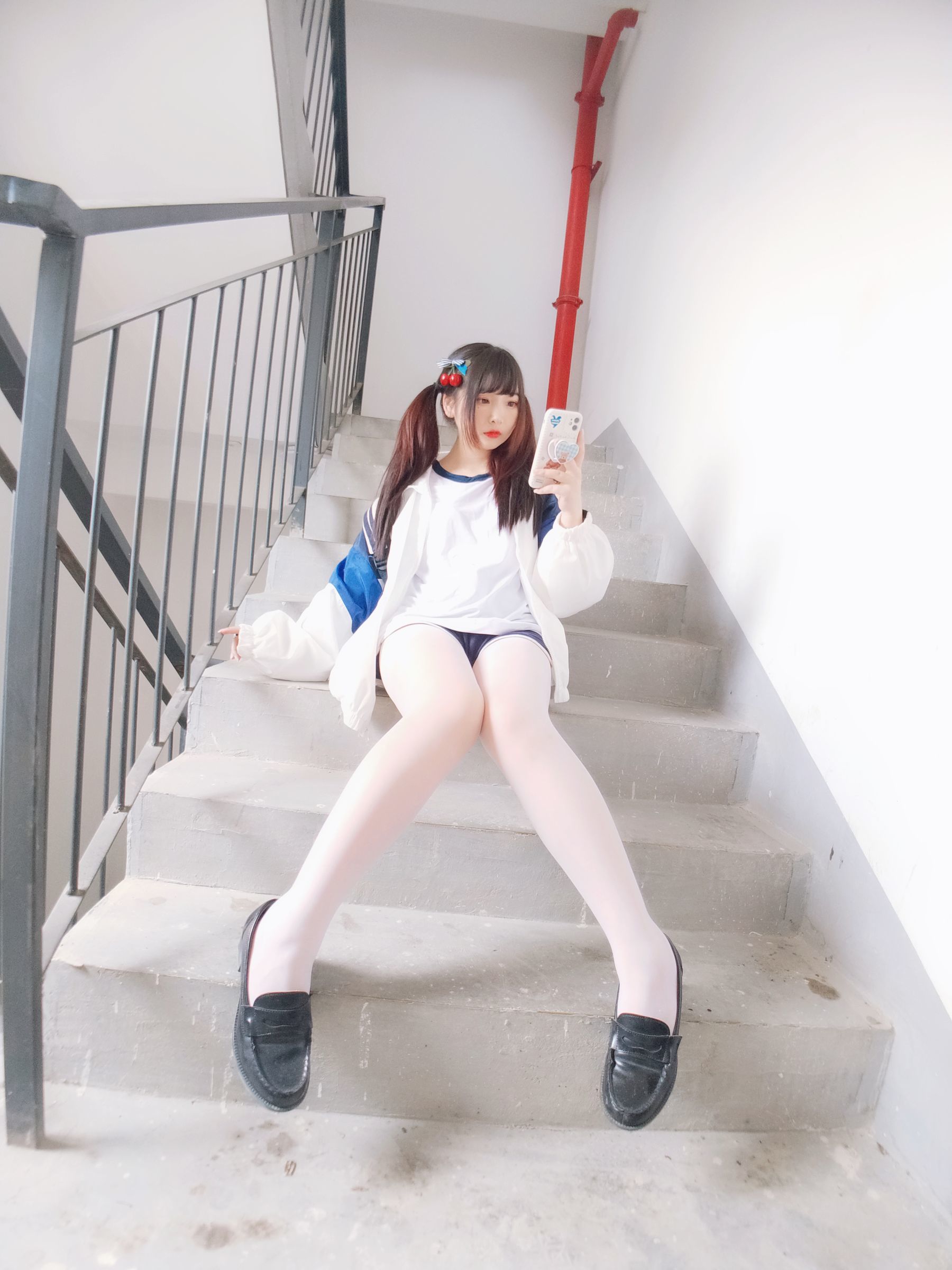 二次元美女古川kagura – 白丝体操运动服 Cosplay-第31张
