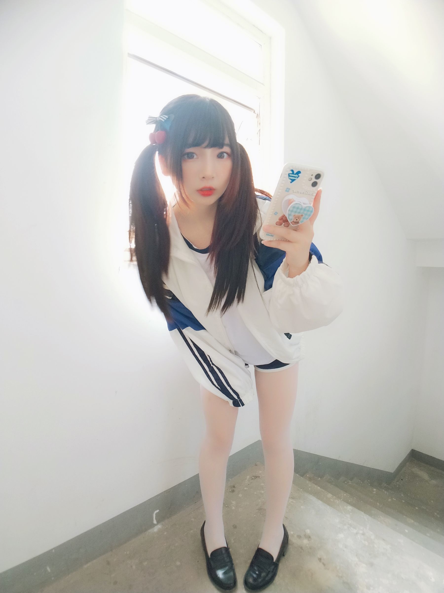 二次元美女古川kagura – 白丝体操运动服 Cosplay-第7张