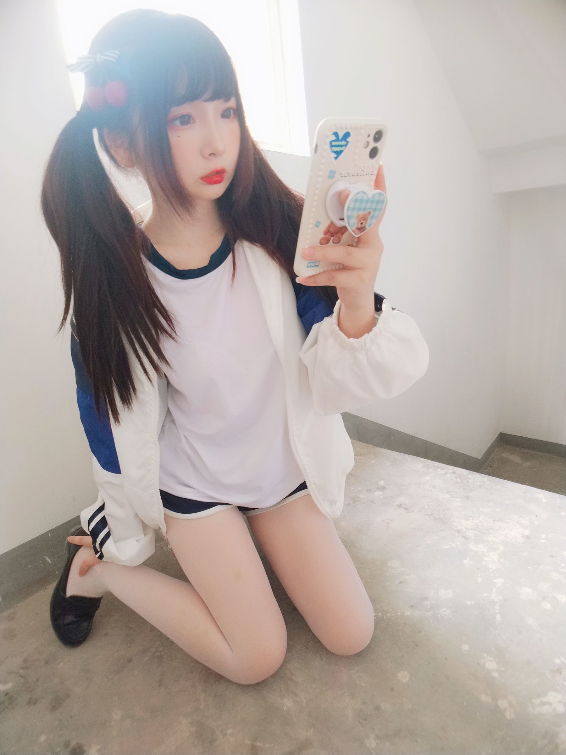二次元美女古川kagura – 白丝体操运动服 Cosplay-第42张