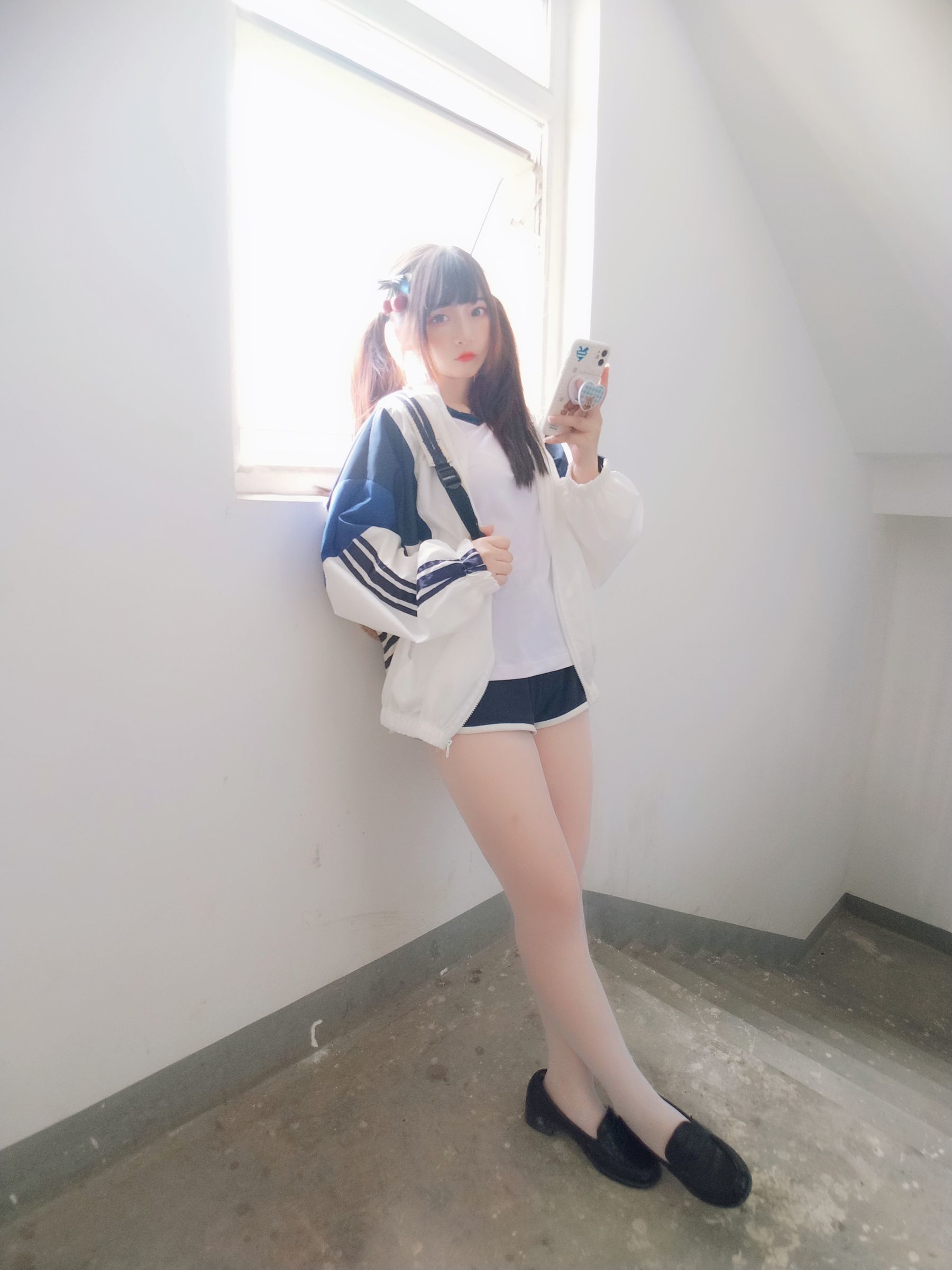二次元美女古川kagura – 白丝体操运动服 Cosplay-第18张