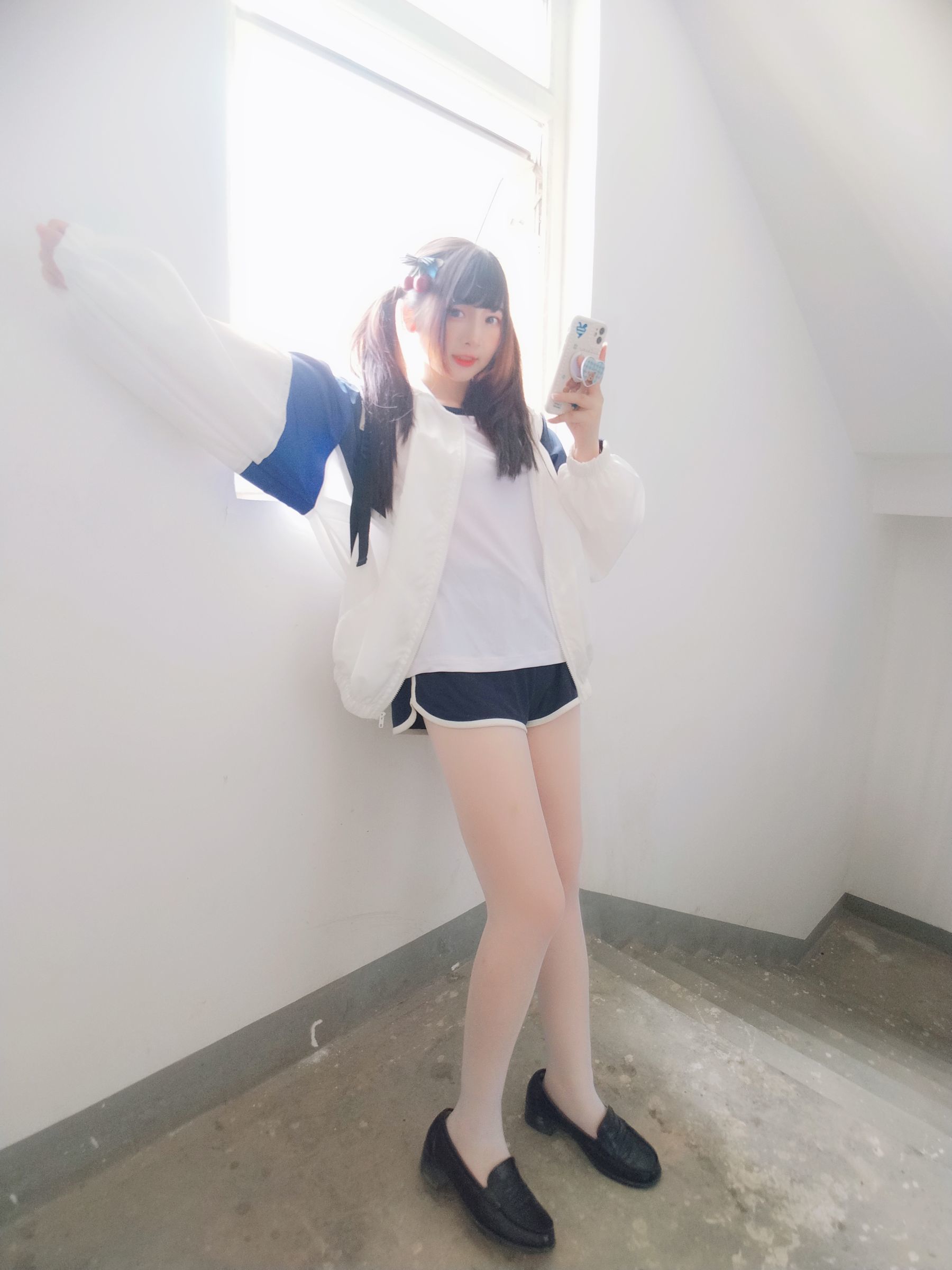 二次元美女古川kagura – 白丝体操运动服 Cosplay-第13张