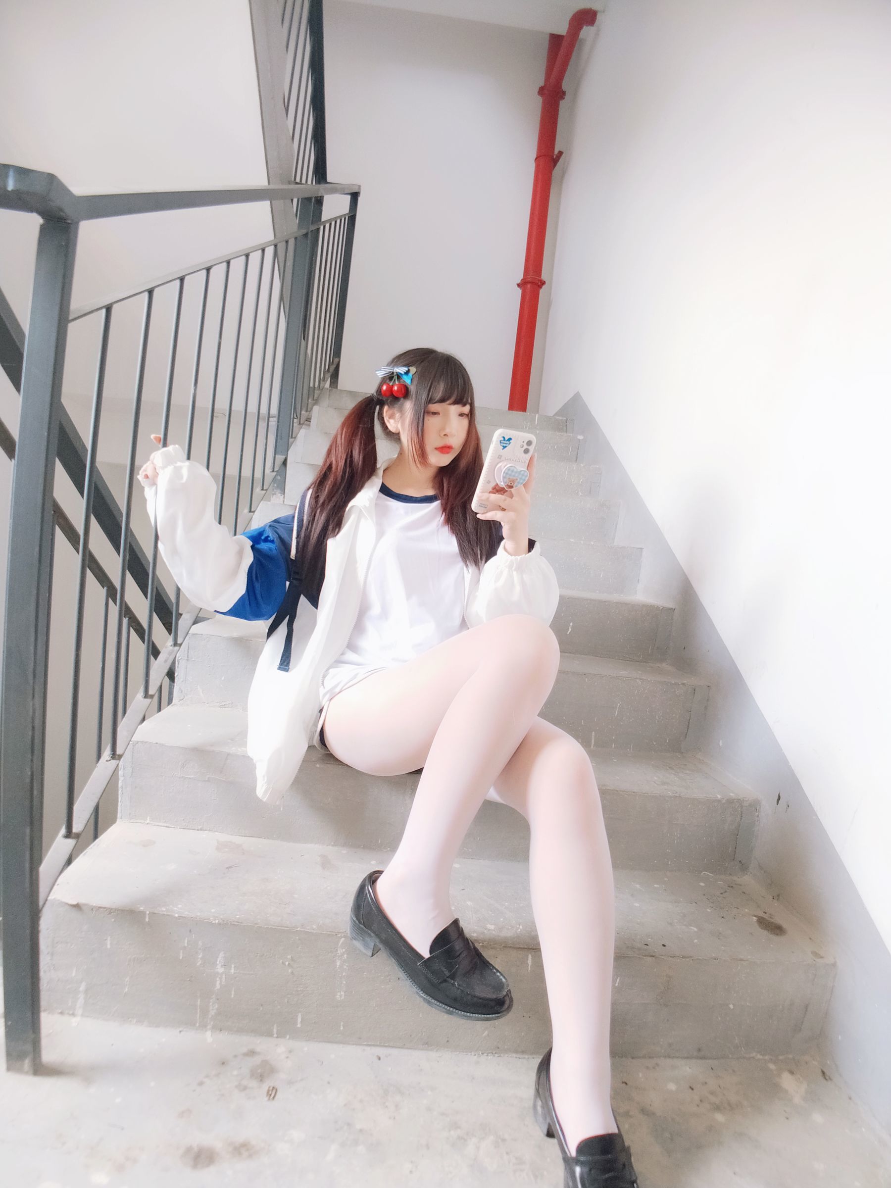 二次元美女古川kagura – 白丝体操运动服 Cosplay-第23张