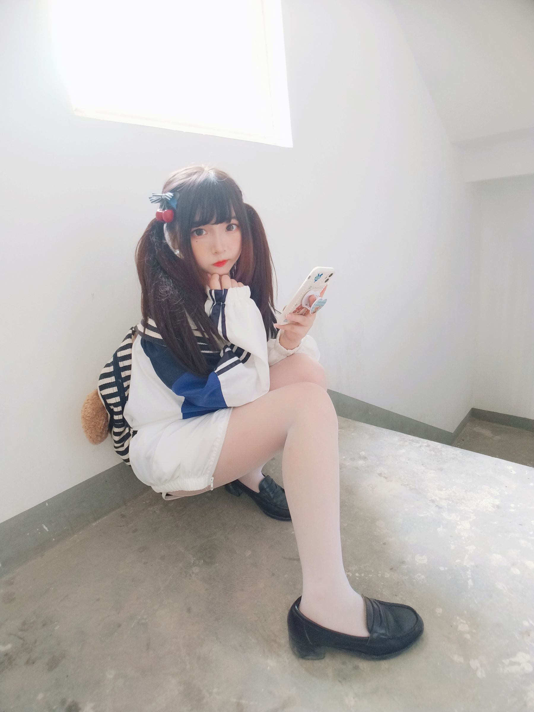 二次元美女古川kagura – 白丝体操运动服 Cosplay-第3张