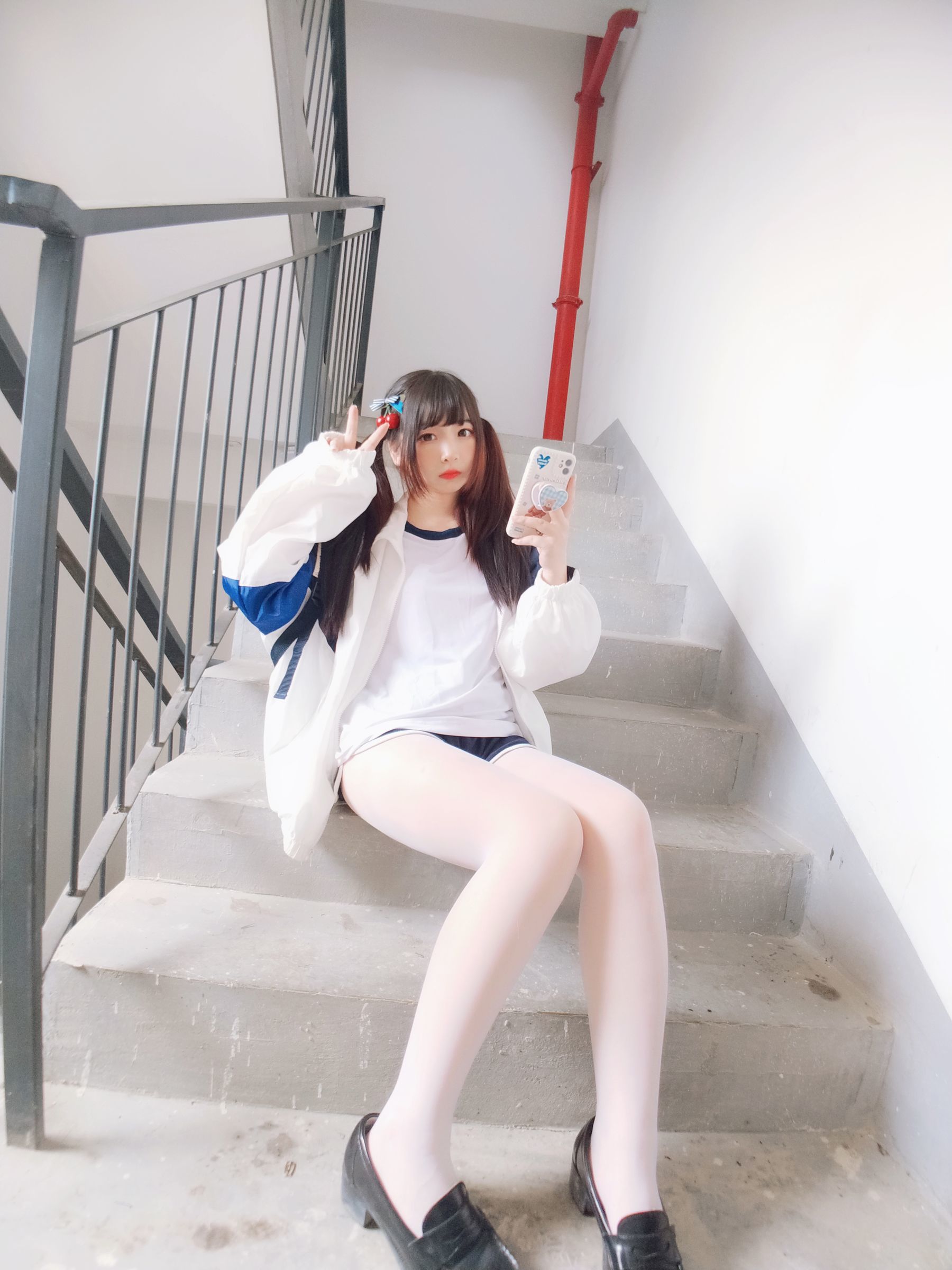 二次元美女古川kagura – 白丝体操运动服 Cosplay-第22张