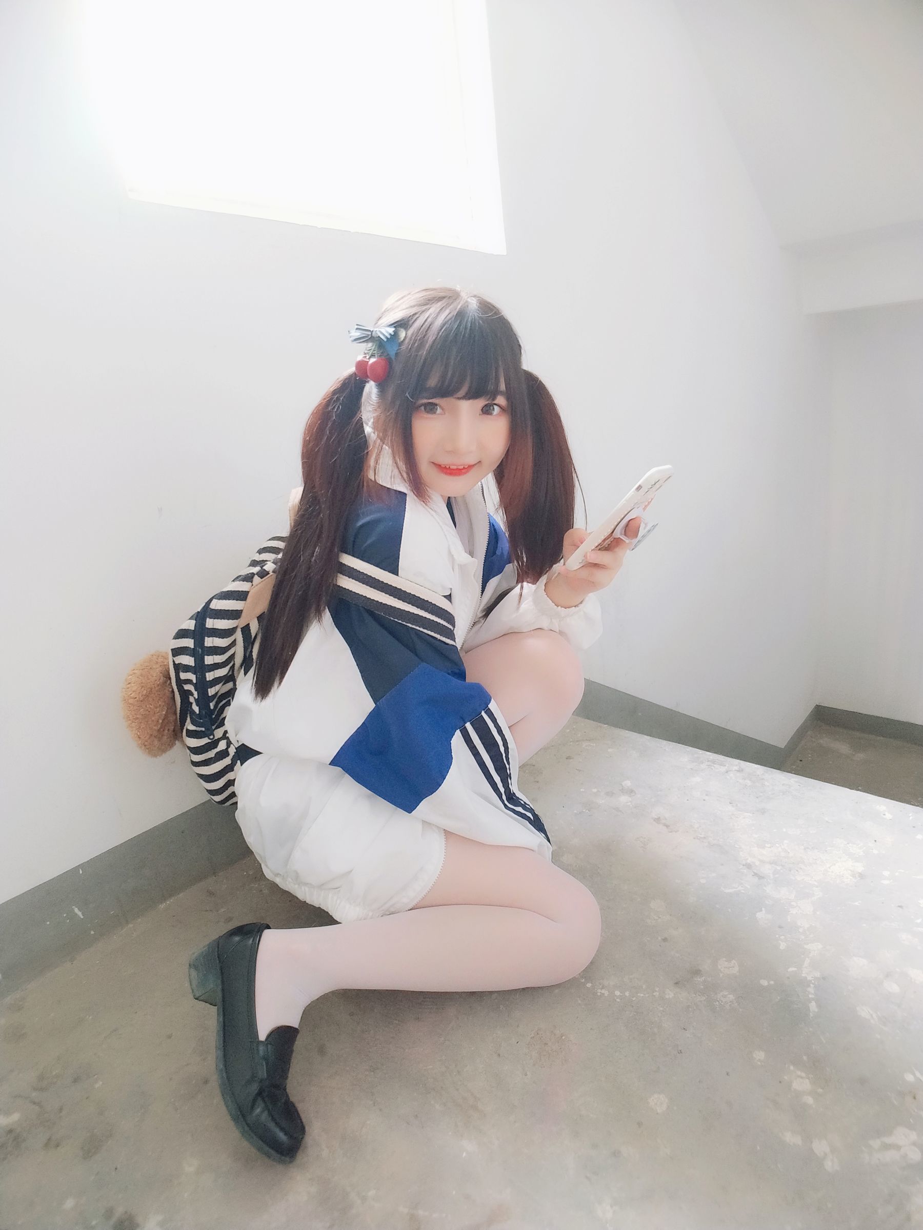 二次元美女古川kagura – 白丝体操运动服 Cosplay-第6张