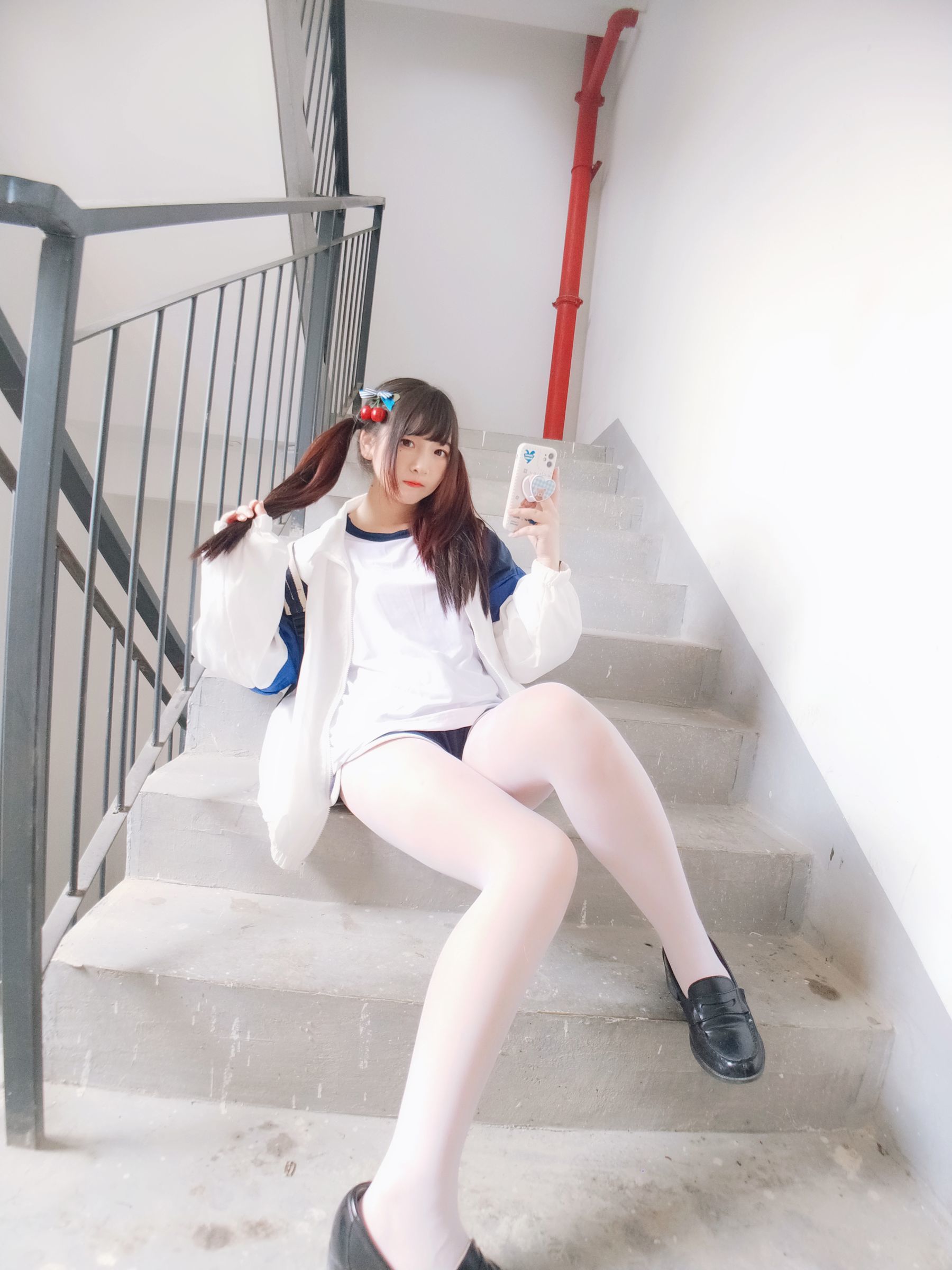 二次元美女古川kagura – 白丝体操运动服 Cosplay-第28张