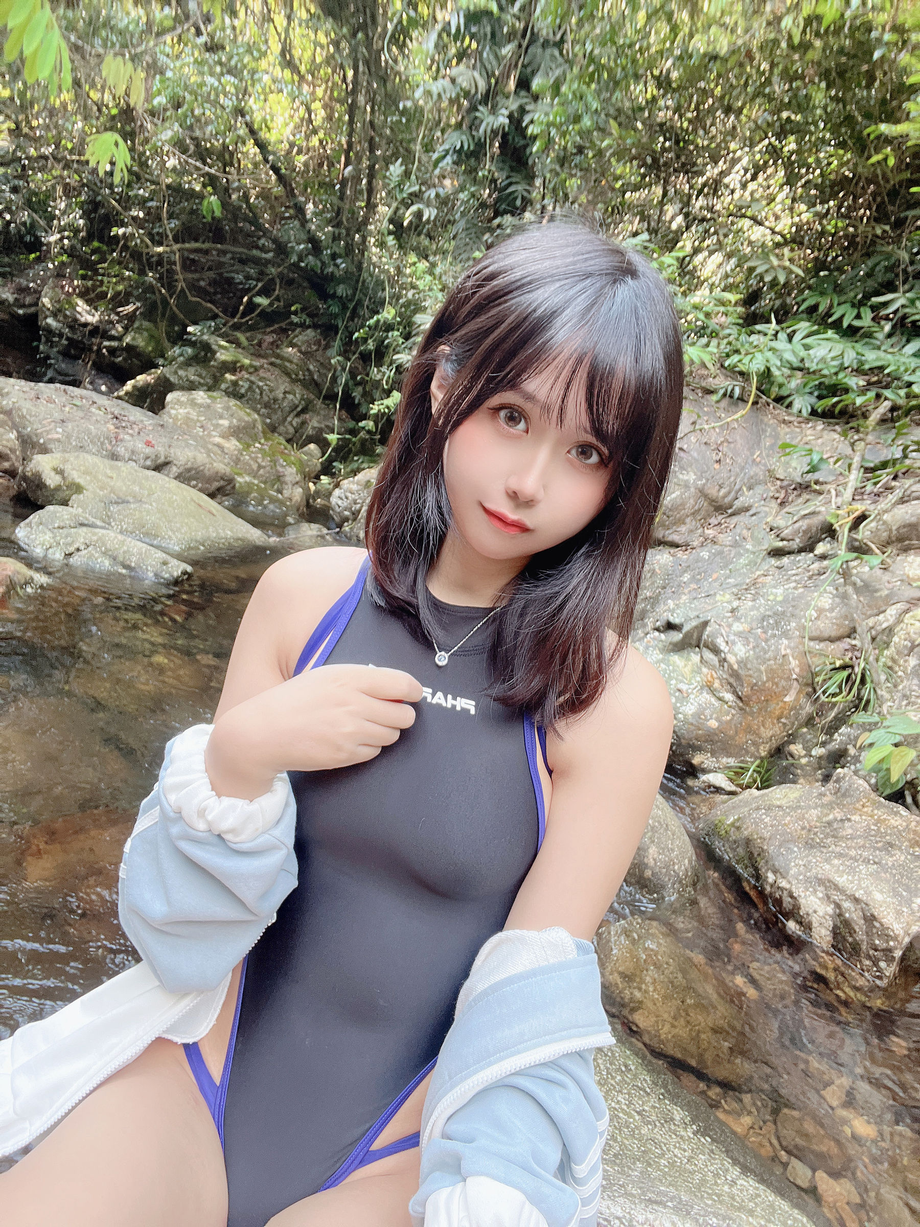 阳光美少女萌芽儿o0 × 琪鸽 – 百合竞技泳衣 Cosplay-第22张