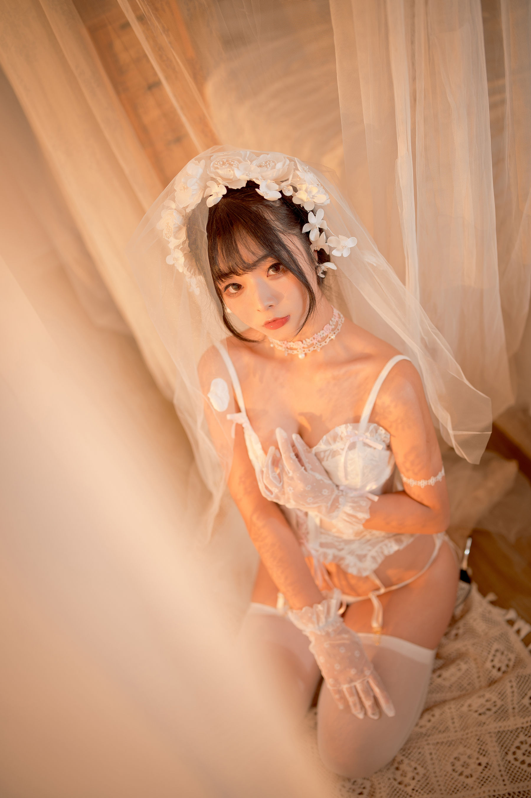 yuuhui玉汇 – 纯白花嫁 Cosplay-第60张