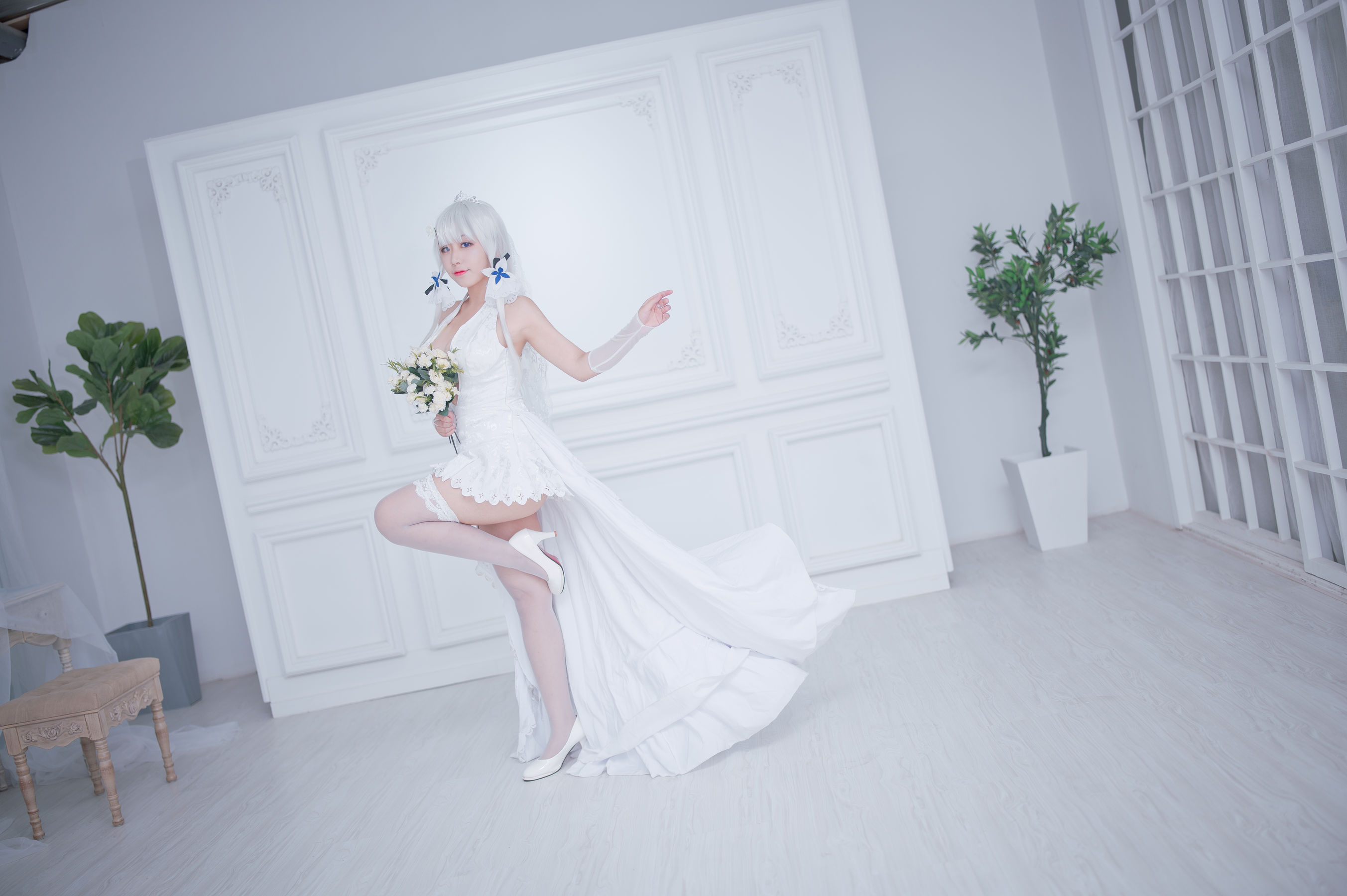 动漫博主穆零Mu0 – 光辉婚纱 Cosplay-第3张