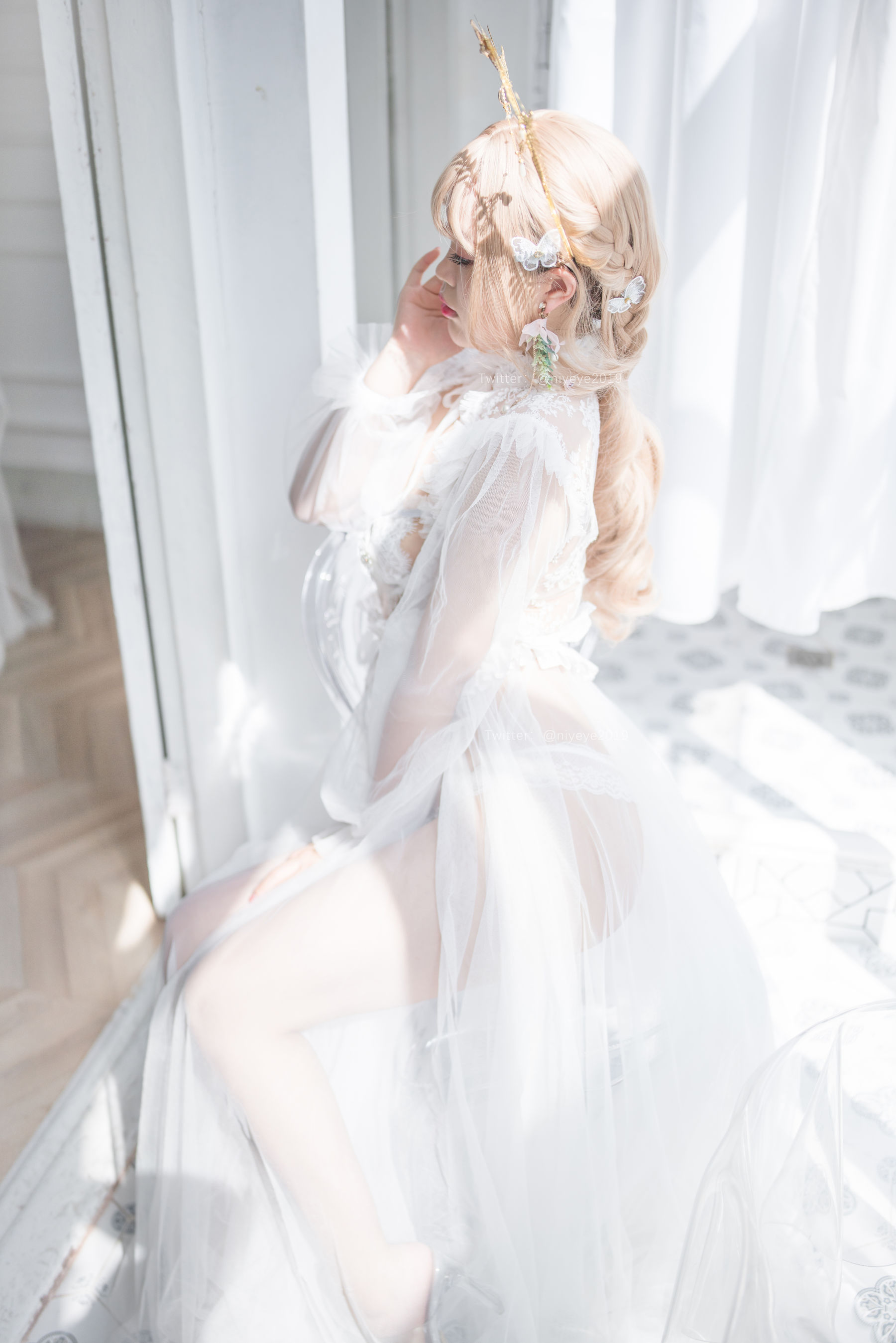 萌系小姐姐-白烨- – 珍珠花嫁 Cosplay-第12张