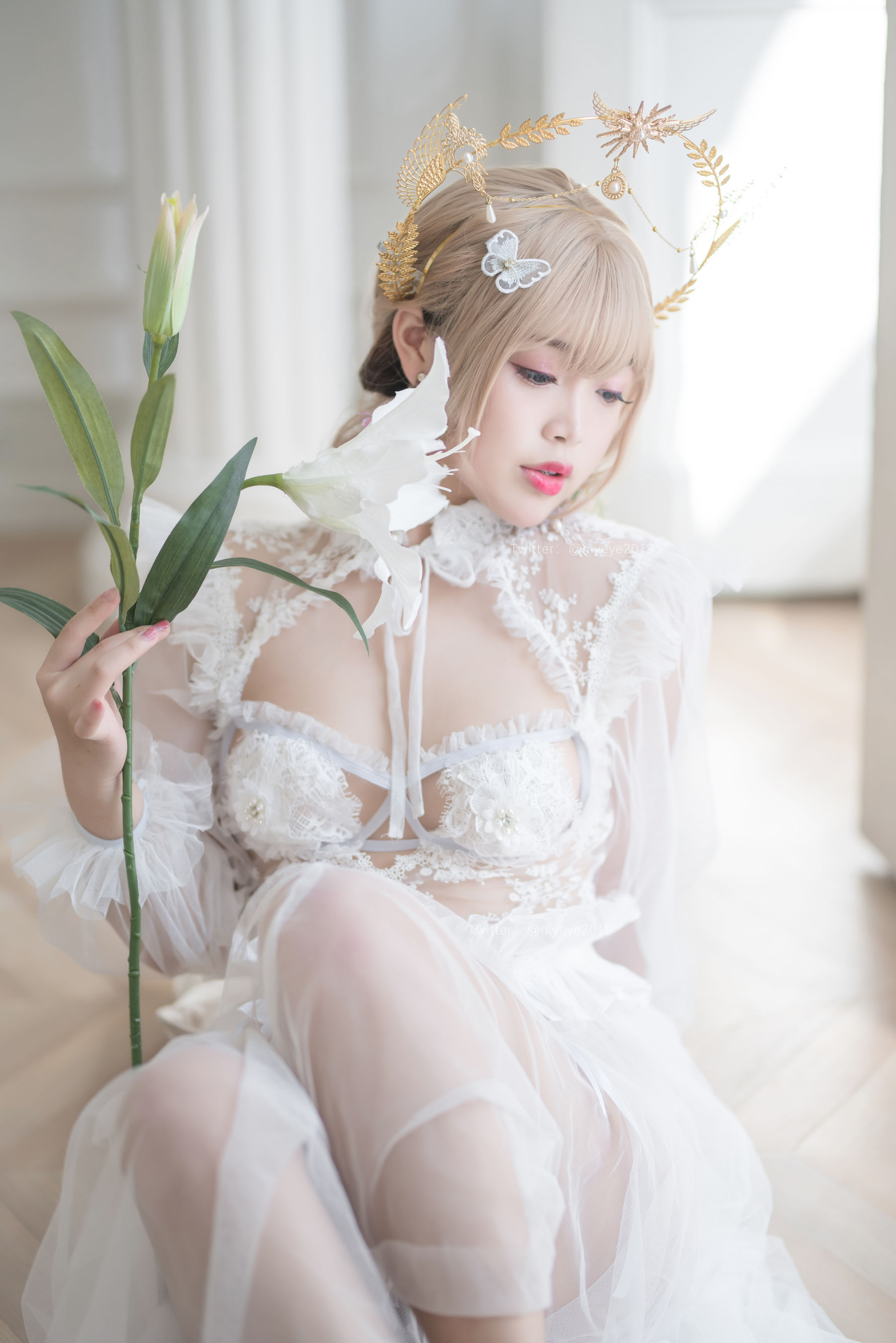 萌系小姐姐-白烨- – 珍珠花嫁 Cosplay-第28张