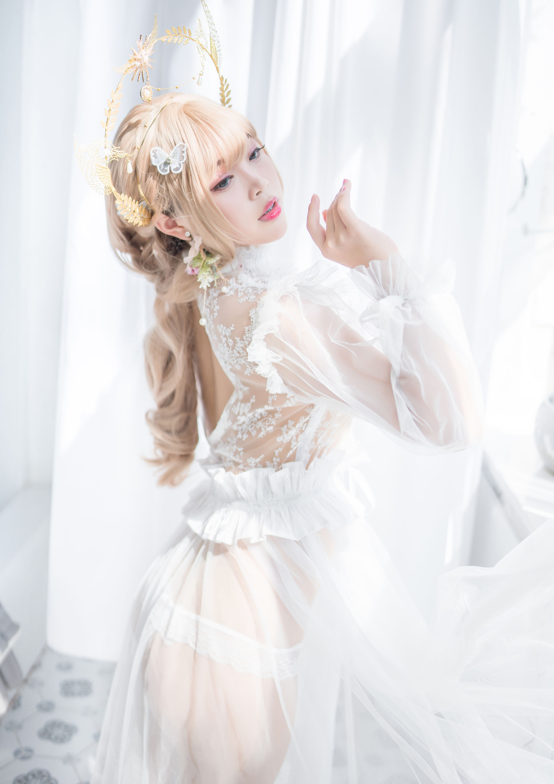 萌系小姐姐-白烨- – 珍珠花嫁 Cosplay-第15张