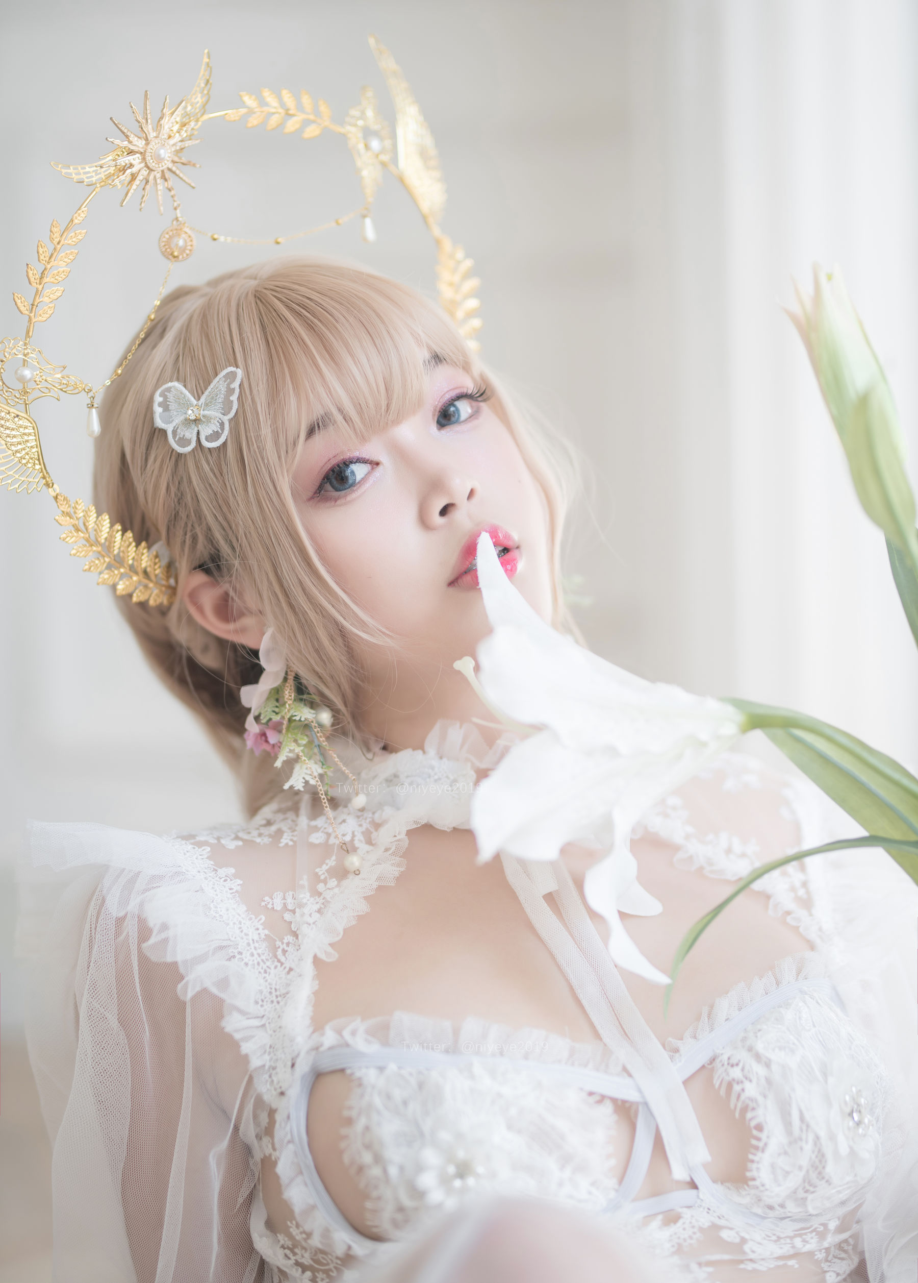 萌系小姐姐-白烨- – 珍珠花嫁 Cosplay-第24张
