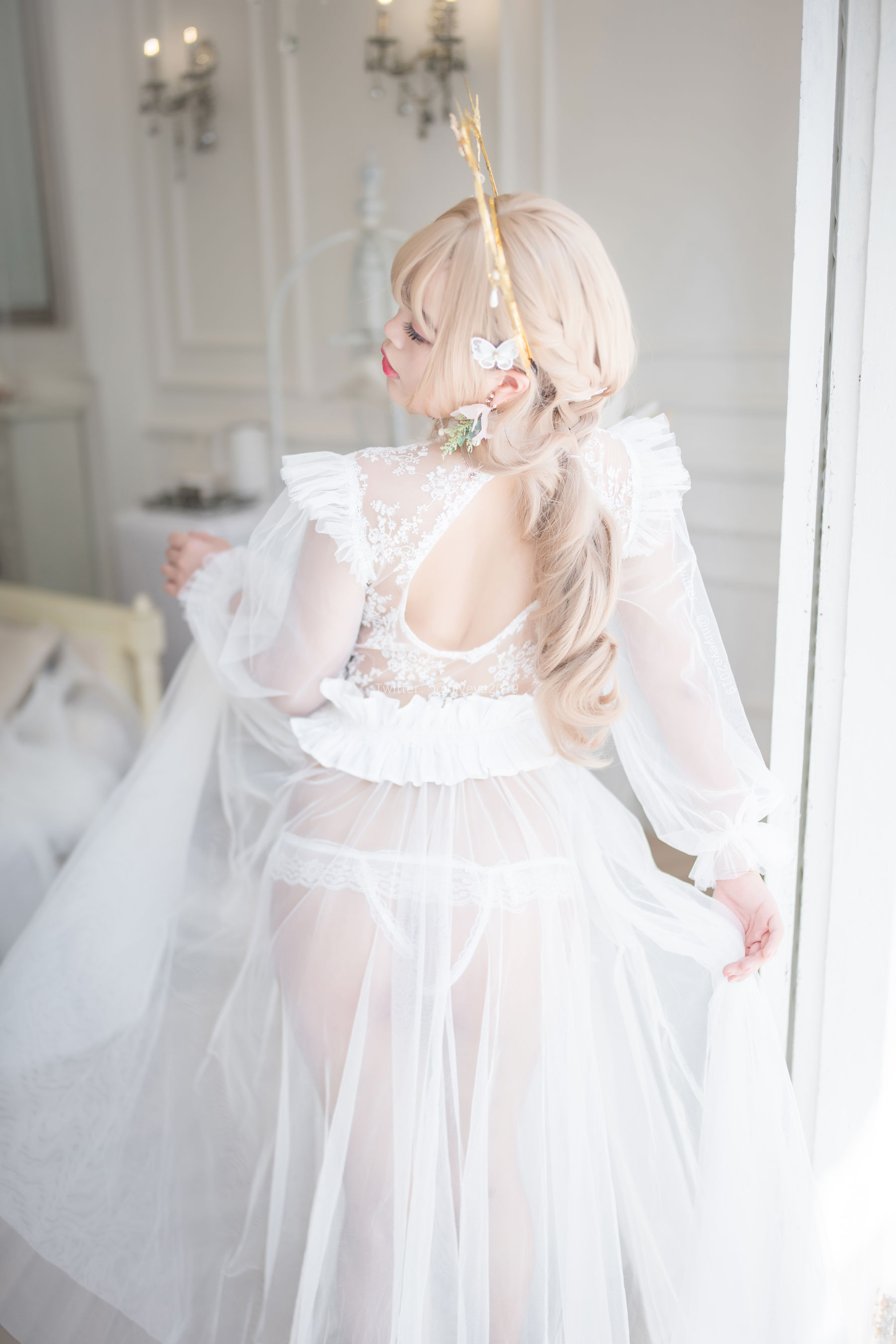 萌系小姐姐-白烨- – 珍珠花嫁 Cosplay-第6张