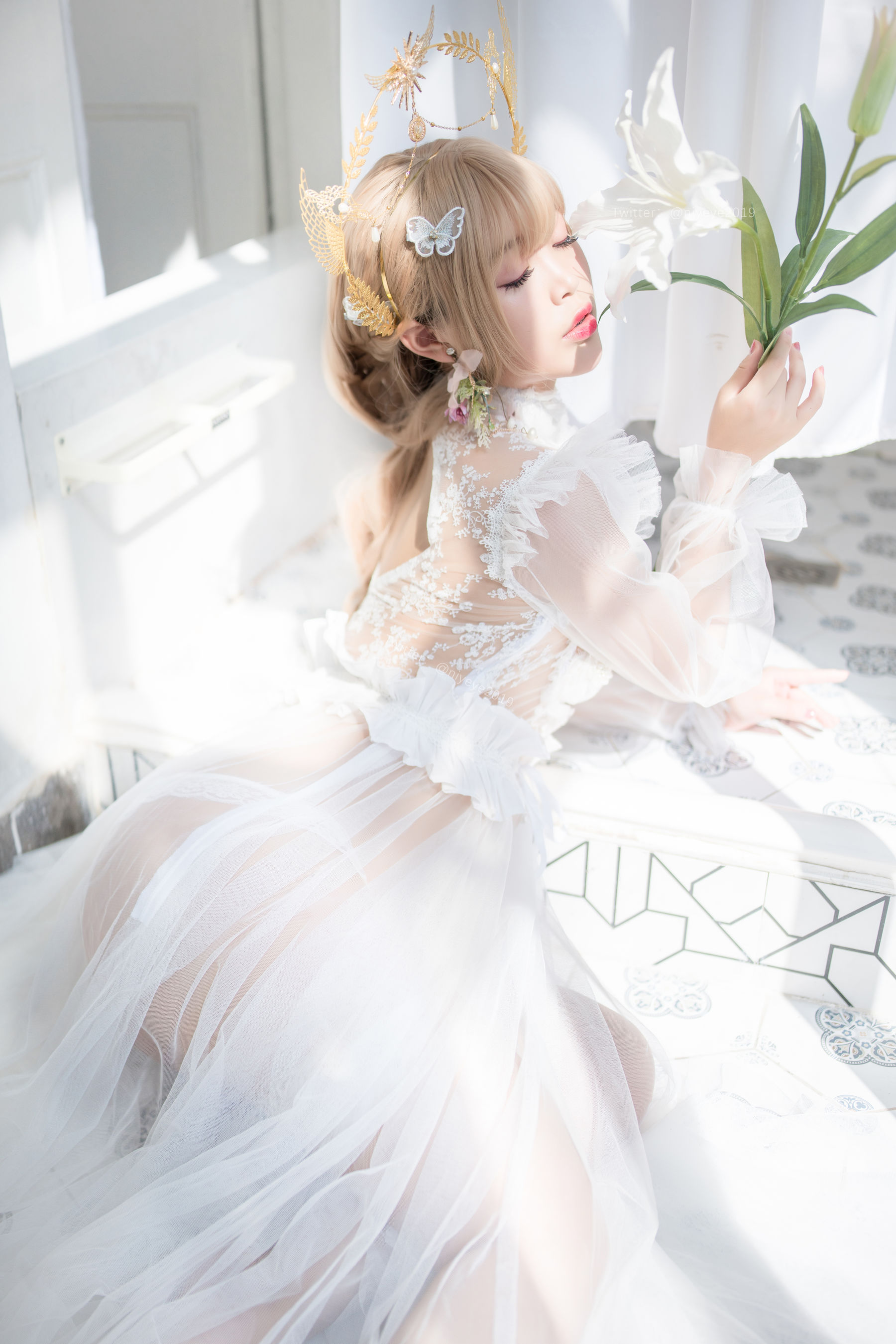 萌系小姐姐-白烨- – 珍珠花嫁 Cosplay-第21张