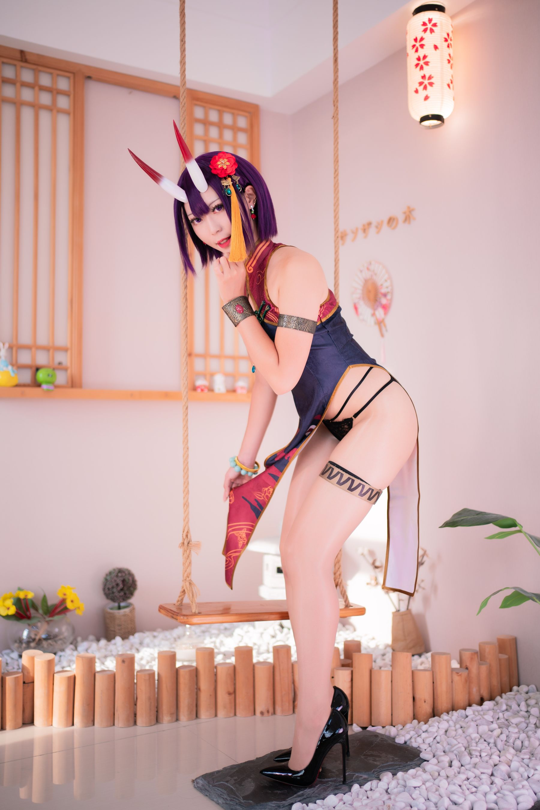 动漫博主Money冷冷 – 酒吞高腰旗袍 Cosplay-第23张