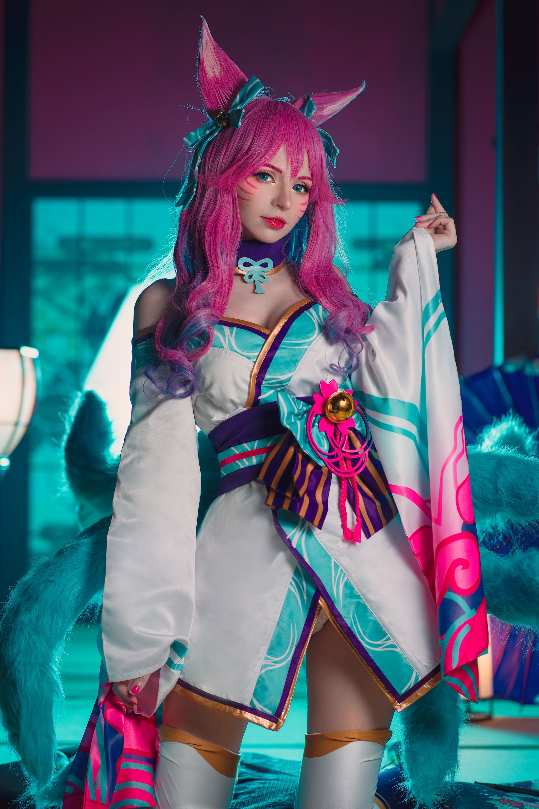 Peach milky – Peachmilky KDA Ahri Cosplay-第65张