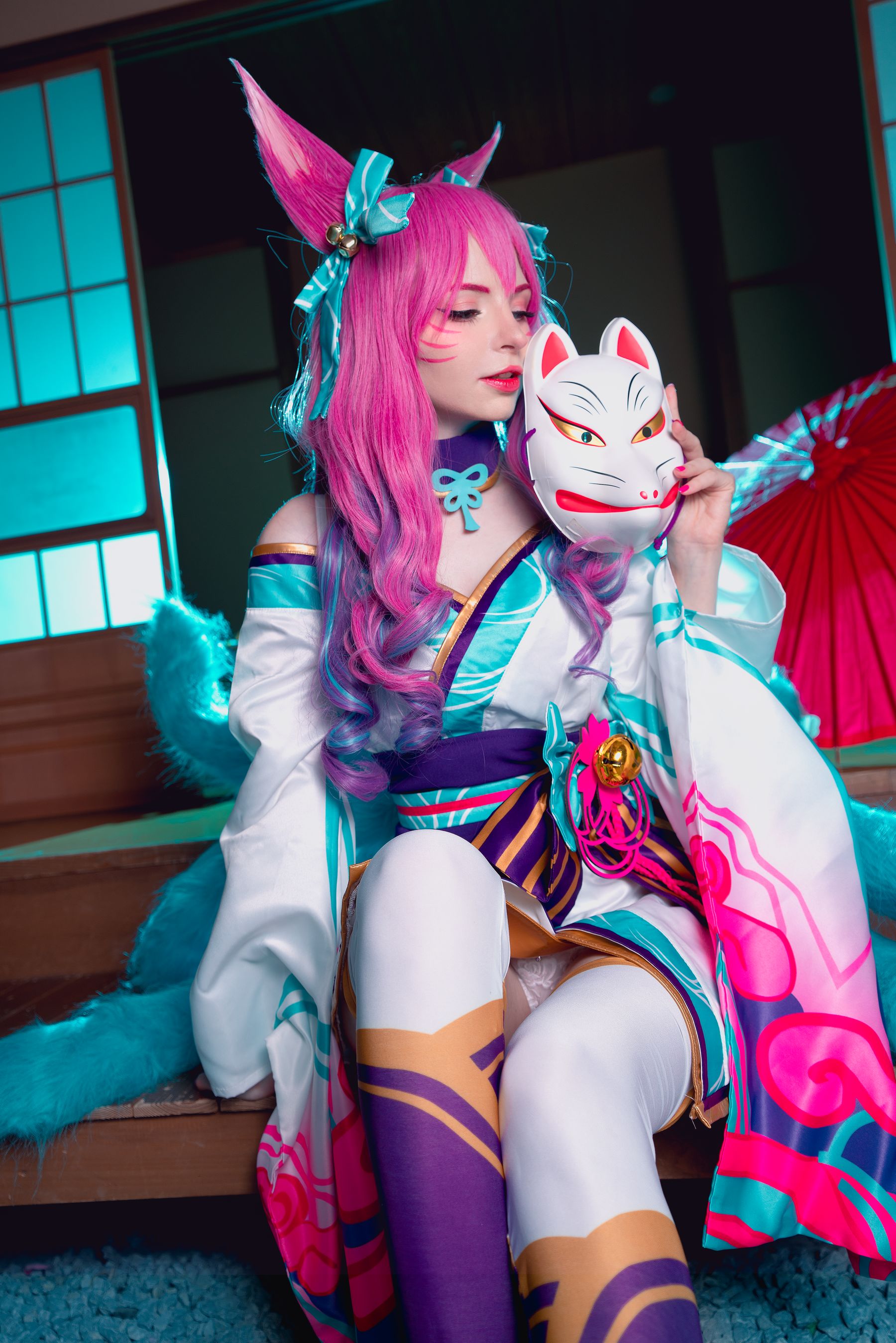 Peach milky – Peachmilky KDA Ahri Cosplay-第97张