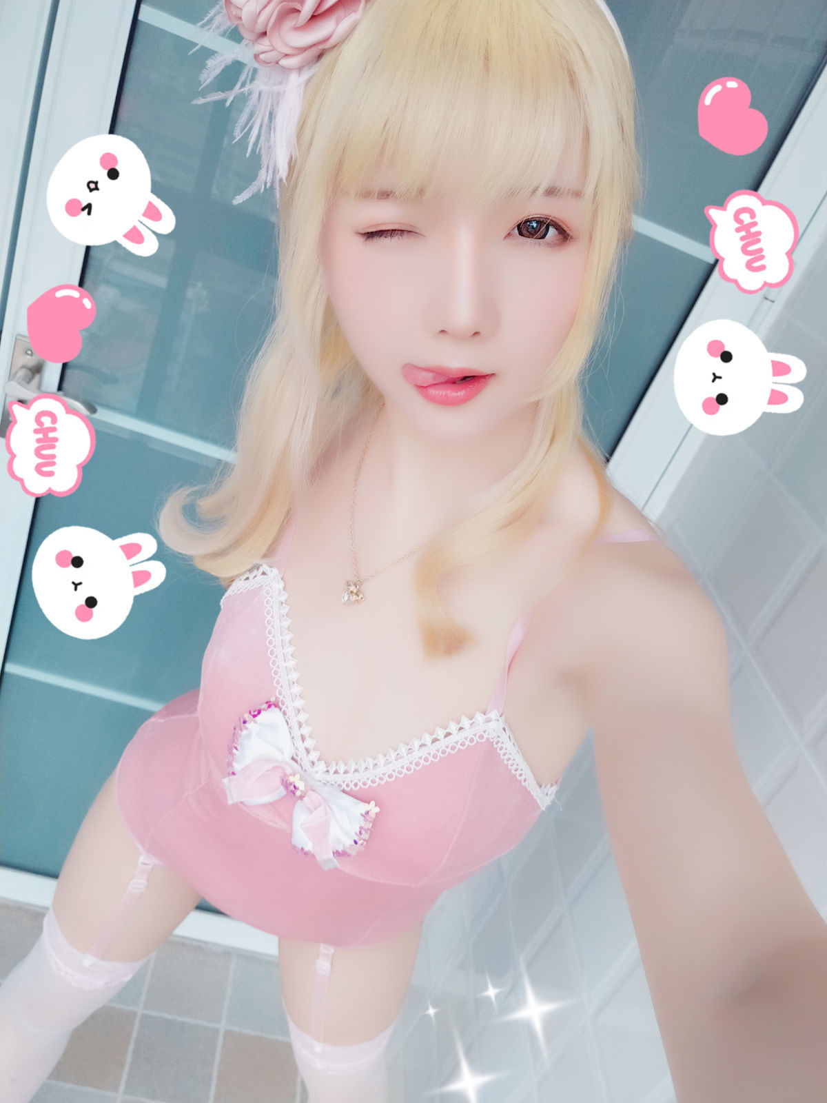 [萝莉COS] 星之迟迟 VOL.01 粉红泡泡包 Cosplay-第15张