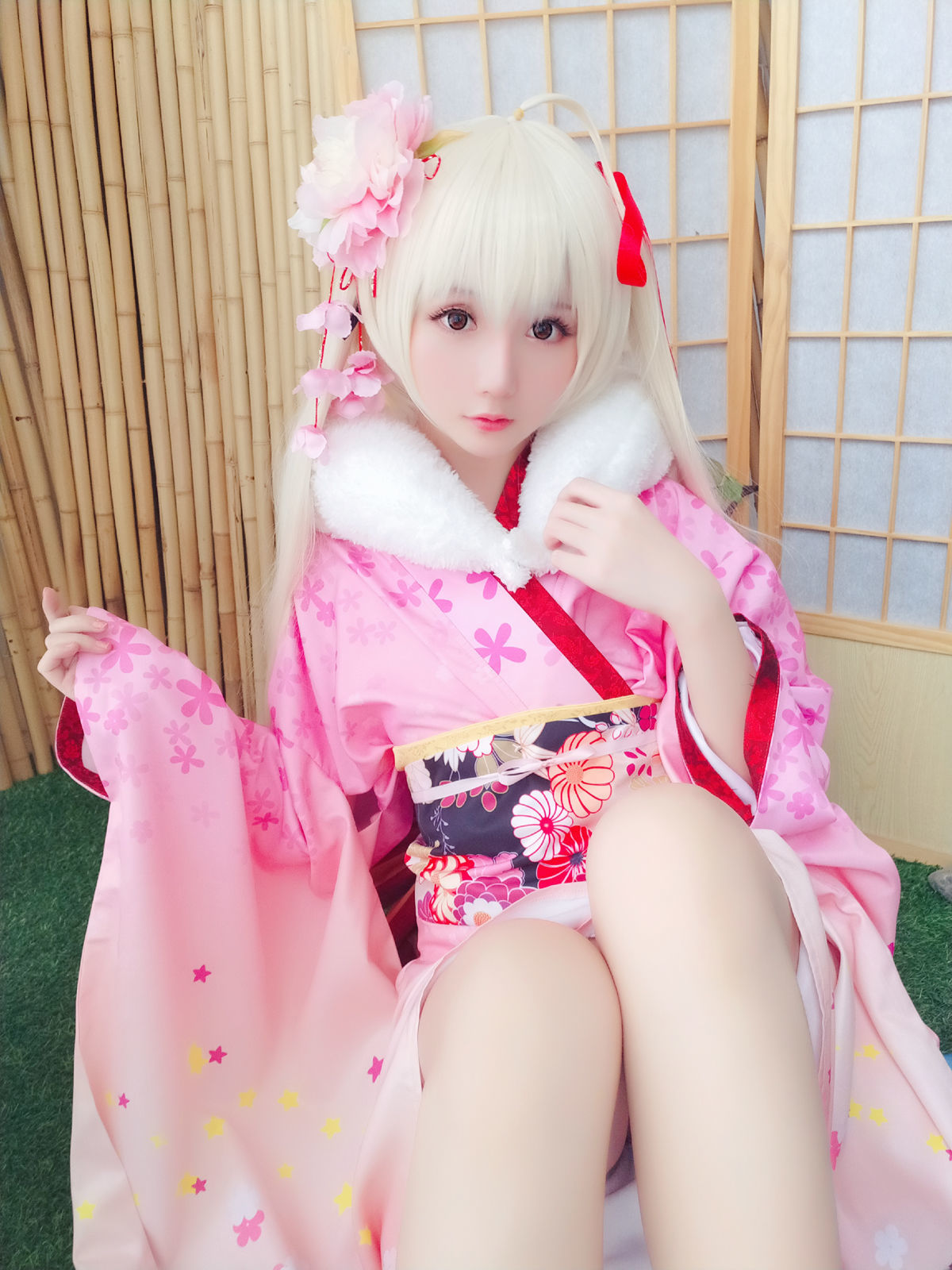 [萝莉COS] 星之迟迟 VOL.01 粉红泡泡包 Cosplay-第13张