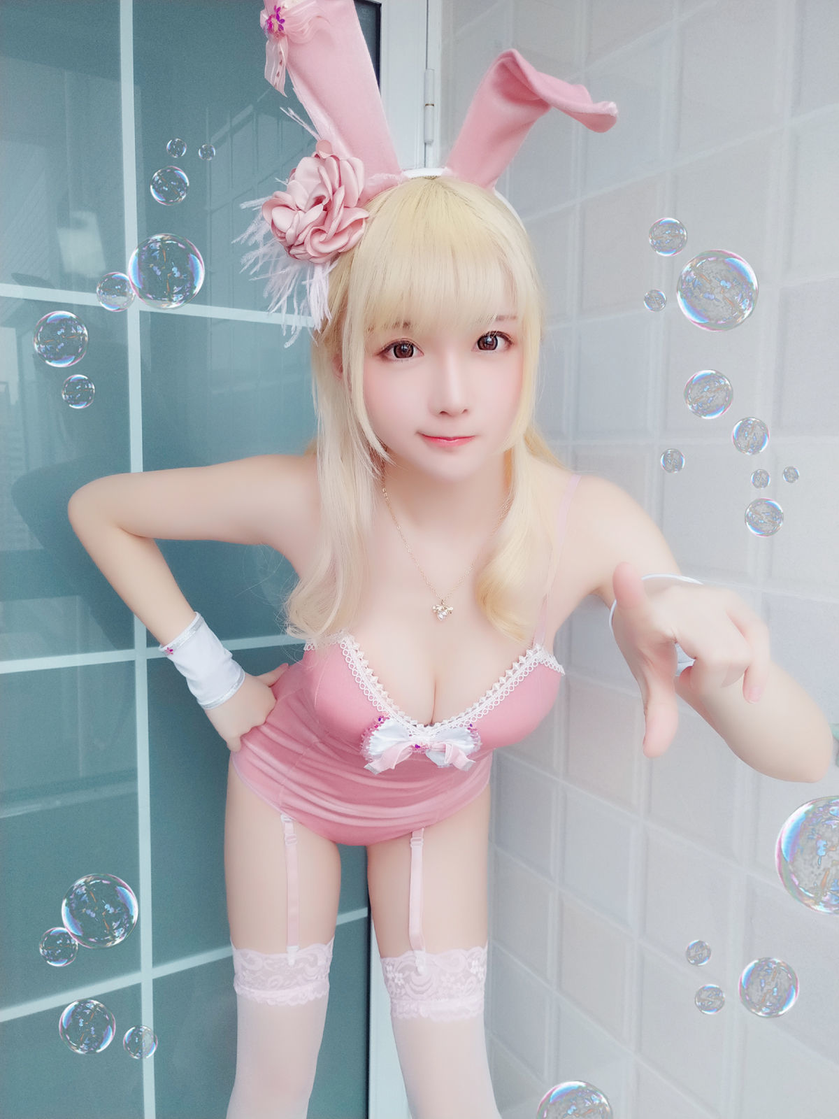 [萝莉COS] 星之迟迟 VOL.01 粉红泡泡包 Cosplay-第47张