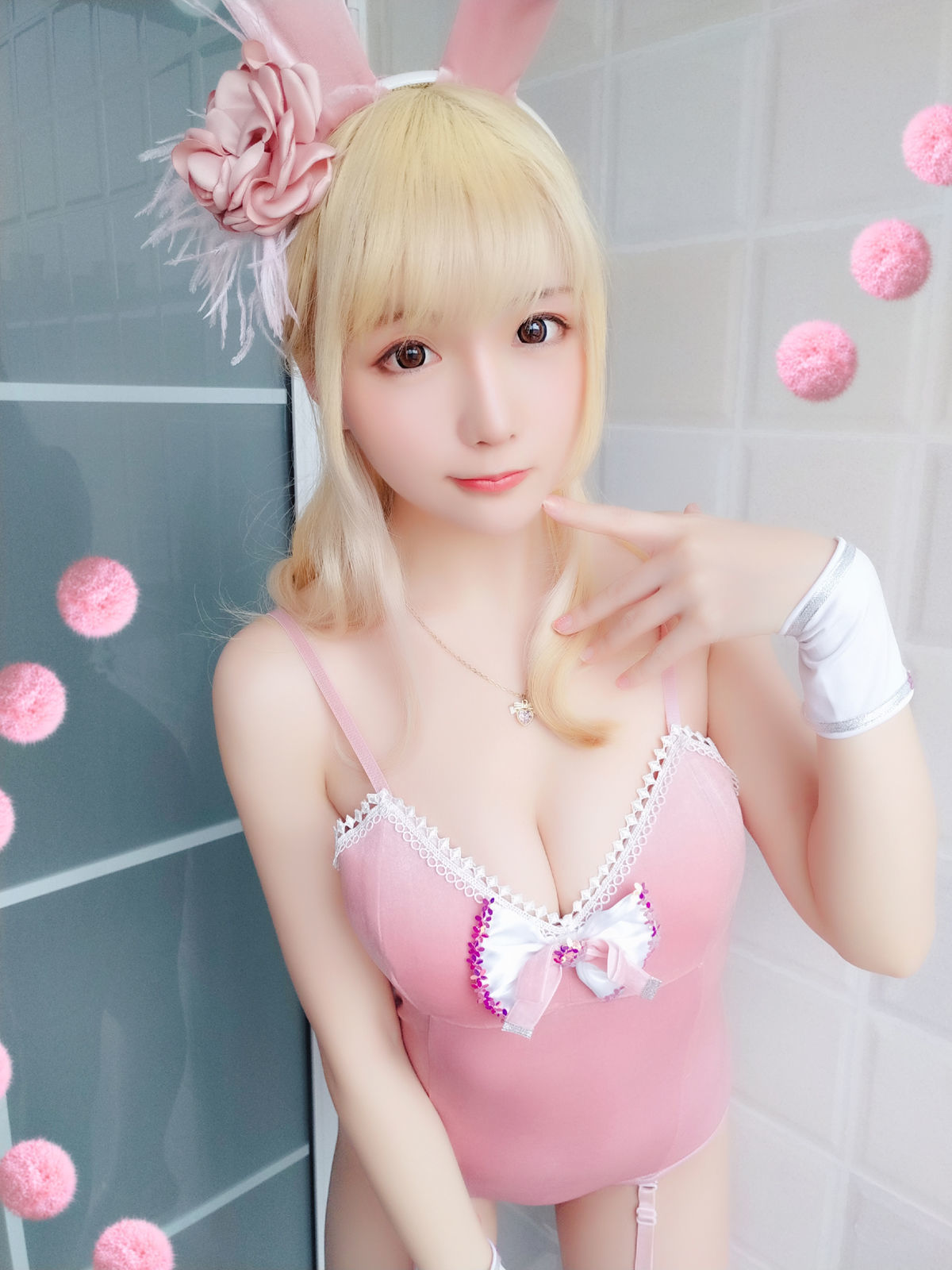 [萝莉COS] 星之迟迟 VOL.01 粉红泡泡包 Cosplay-第32张