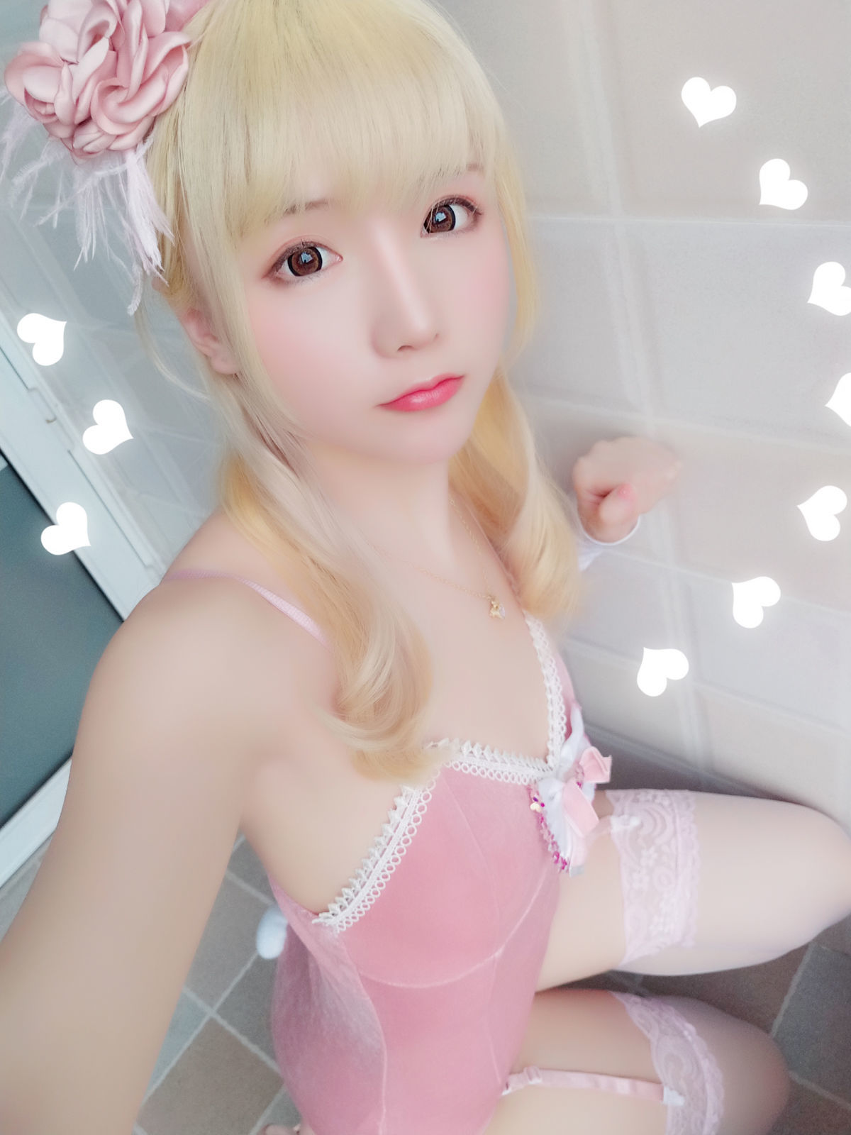 [萝莉COS] 星之迟迟 VOL.01 粉红泡泡包 Cosplay-第22张
