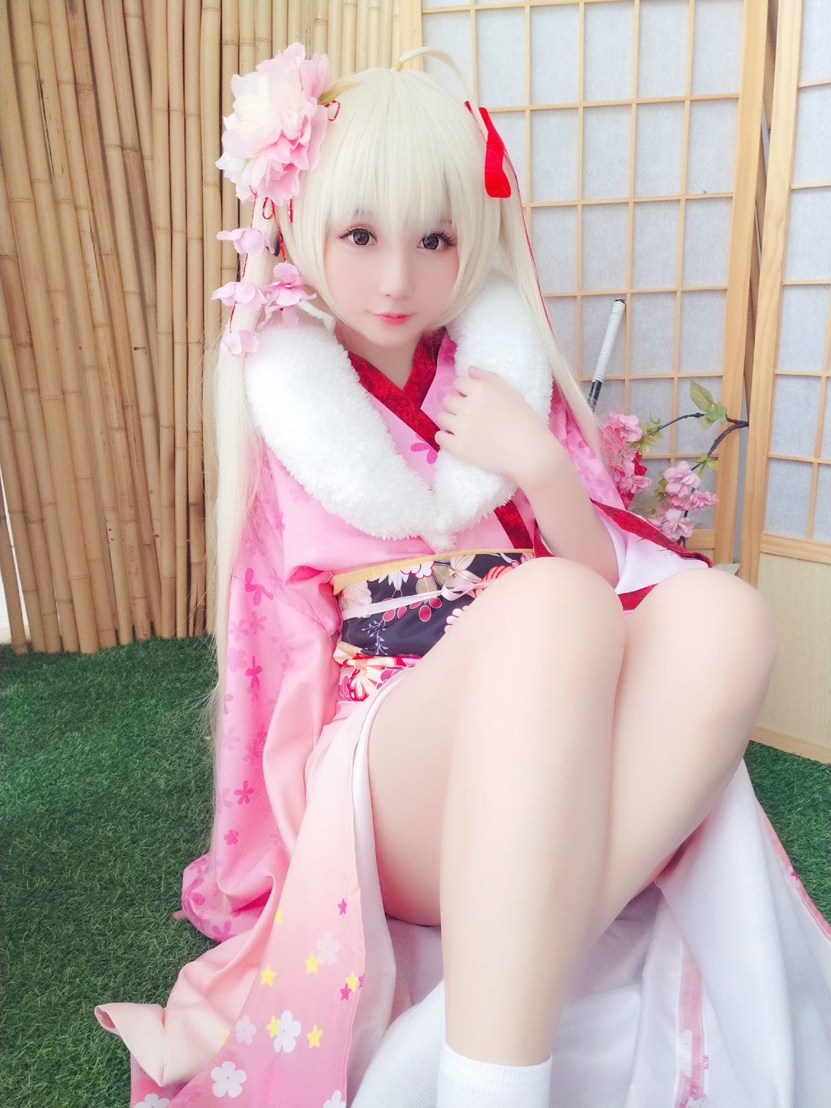 [萝莉COS] 星之迟迟 VOL.01 粉红泡泡包 Cosplay-第8张