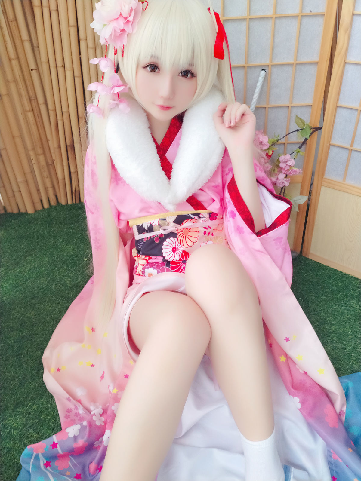 [萝莉COS] 星之迟迟 VOL.01 粉红泡泡包 Cosplay-第9张
