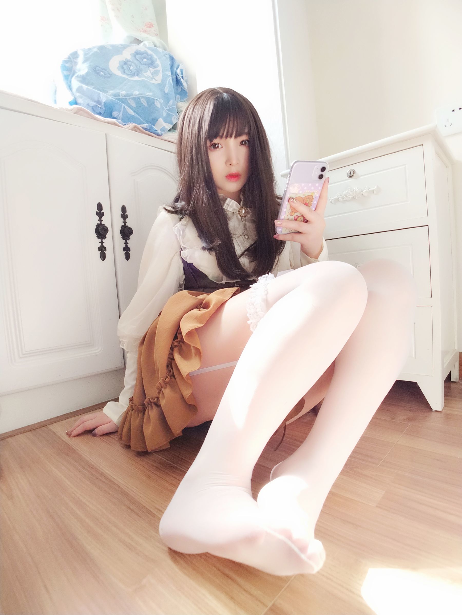 二次元美女古川kagura – 蕾丝长筒吊带丝袜 Cosplay-第1张