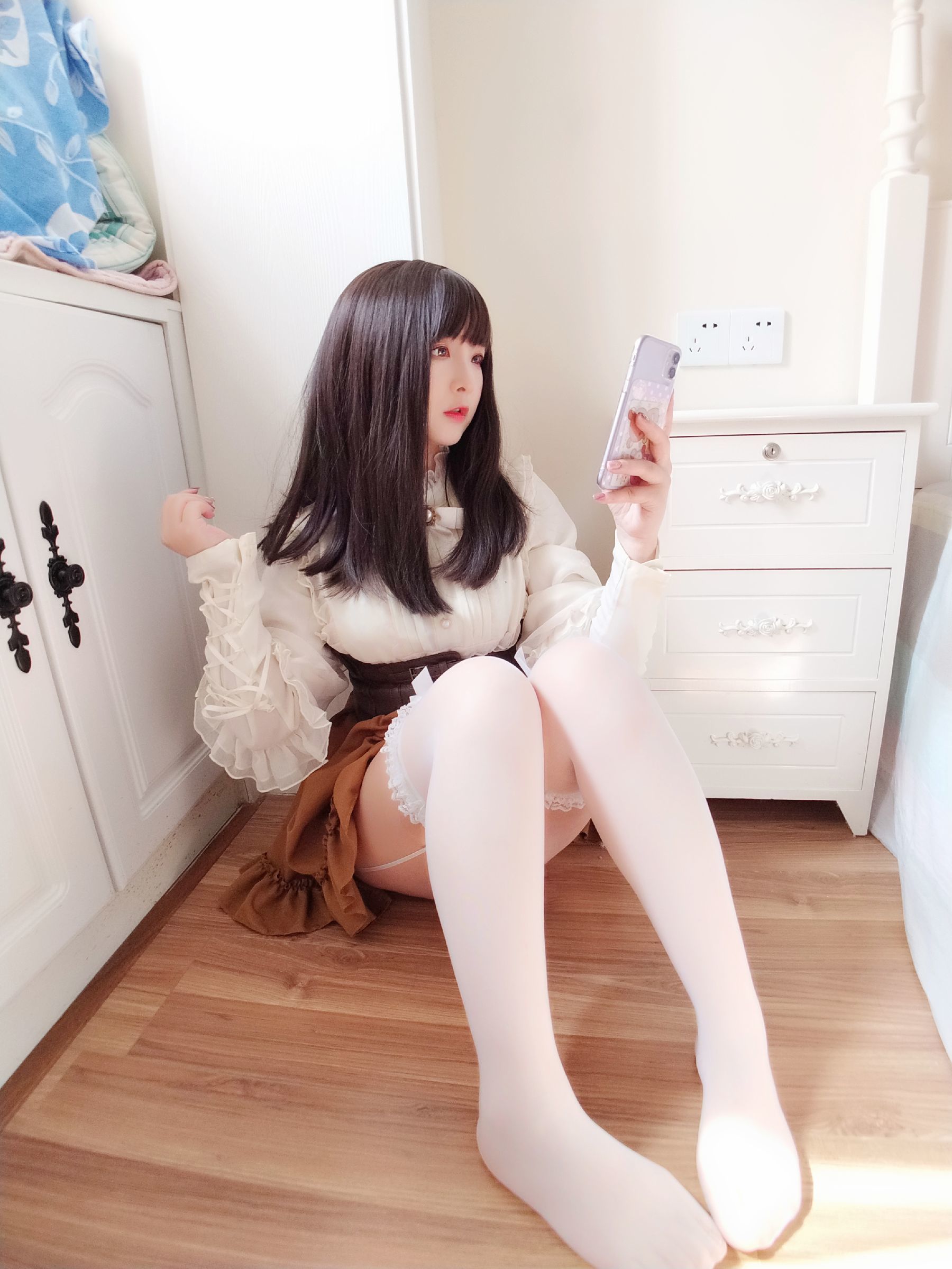 二次元美女古川kagura – 蕾丝长筒吊带丝袜 Cosplay-第10张