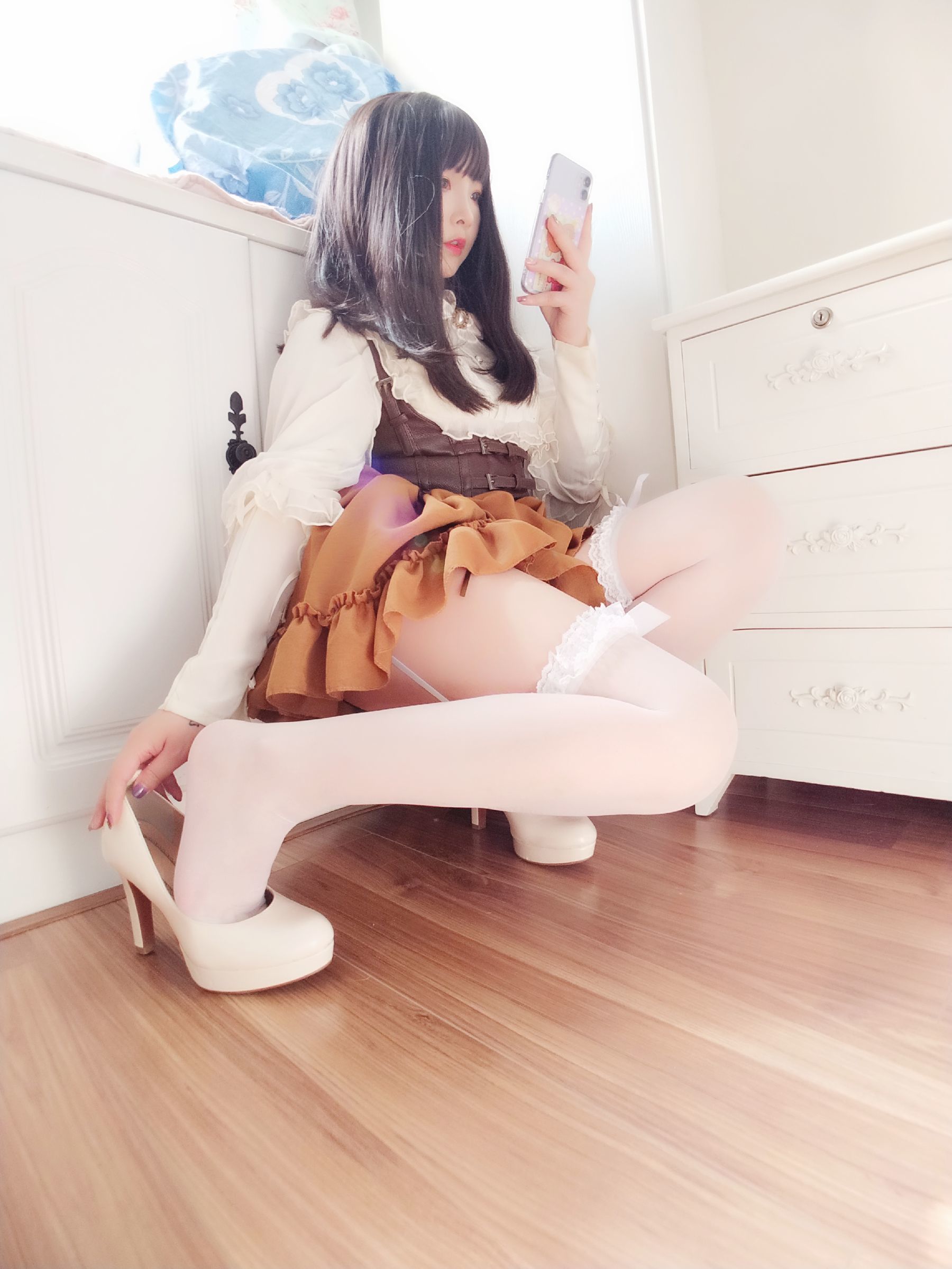 二次元美女古川kagura – 蕾丝长筒吊带丝袜 Cosplay-第36张