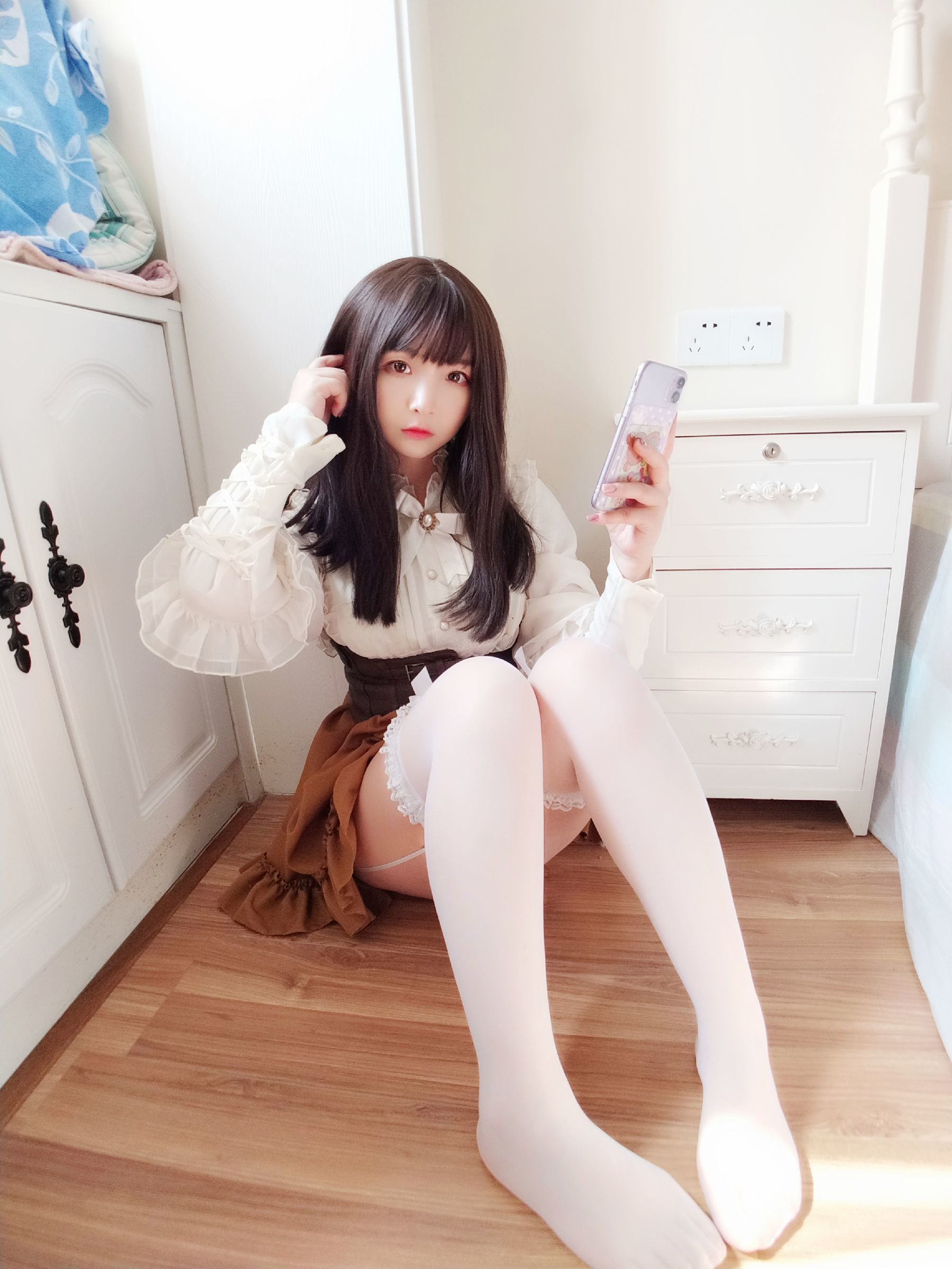 二次元美女古川kagura – 蕾丝长筒吊带丝袜 Cosplay-第9张