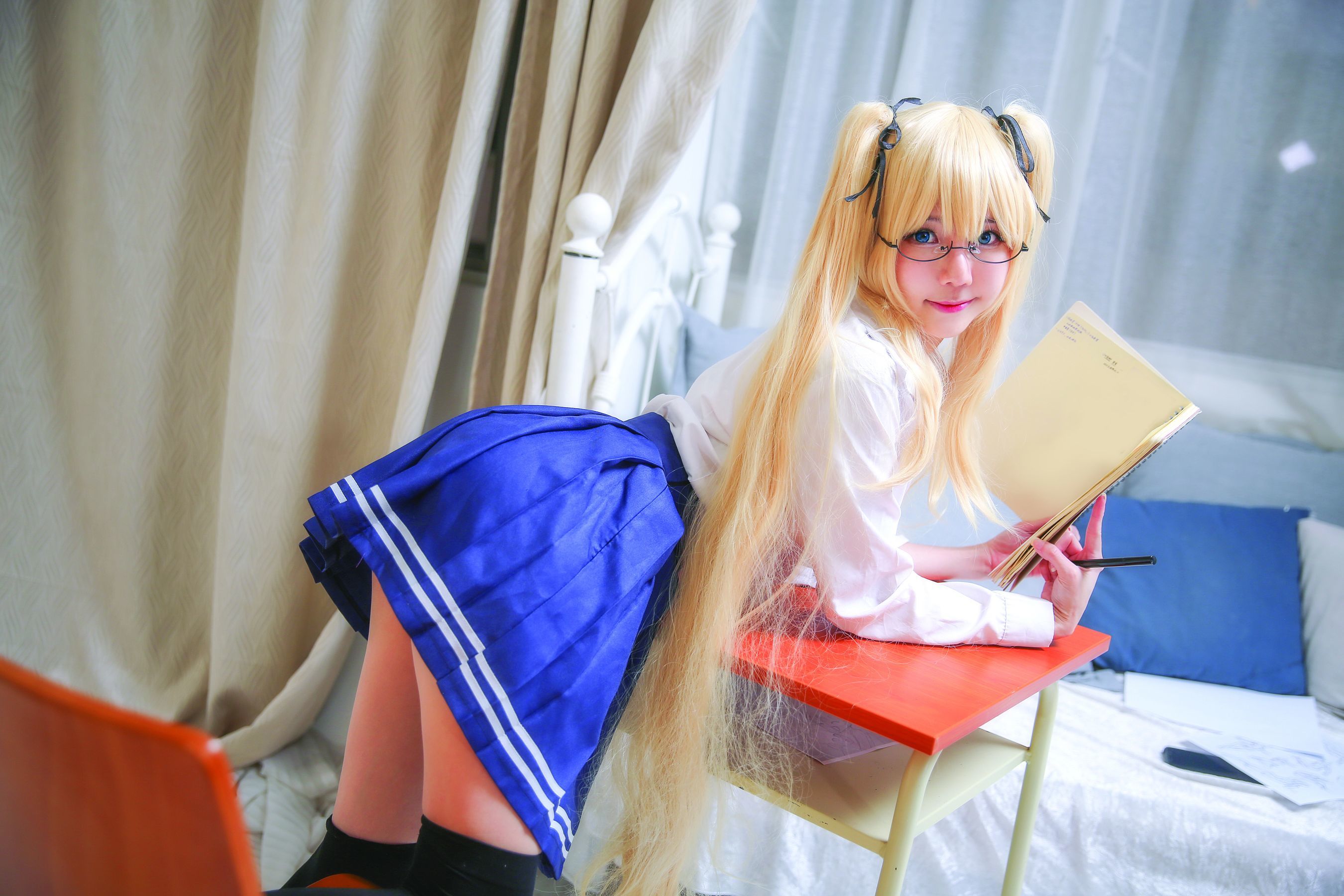 Sally Dorasnow – Eriri School Girl Cosplay-第43张