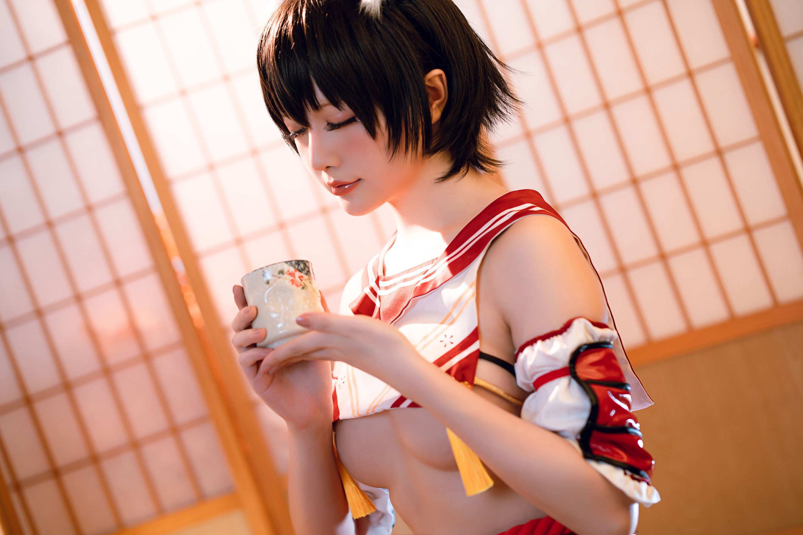 Coser小姐姐星之迟迟 – 春日椿 Cosplay-第7张