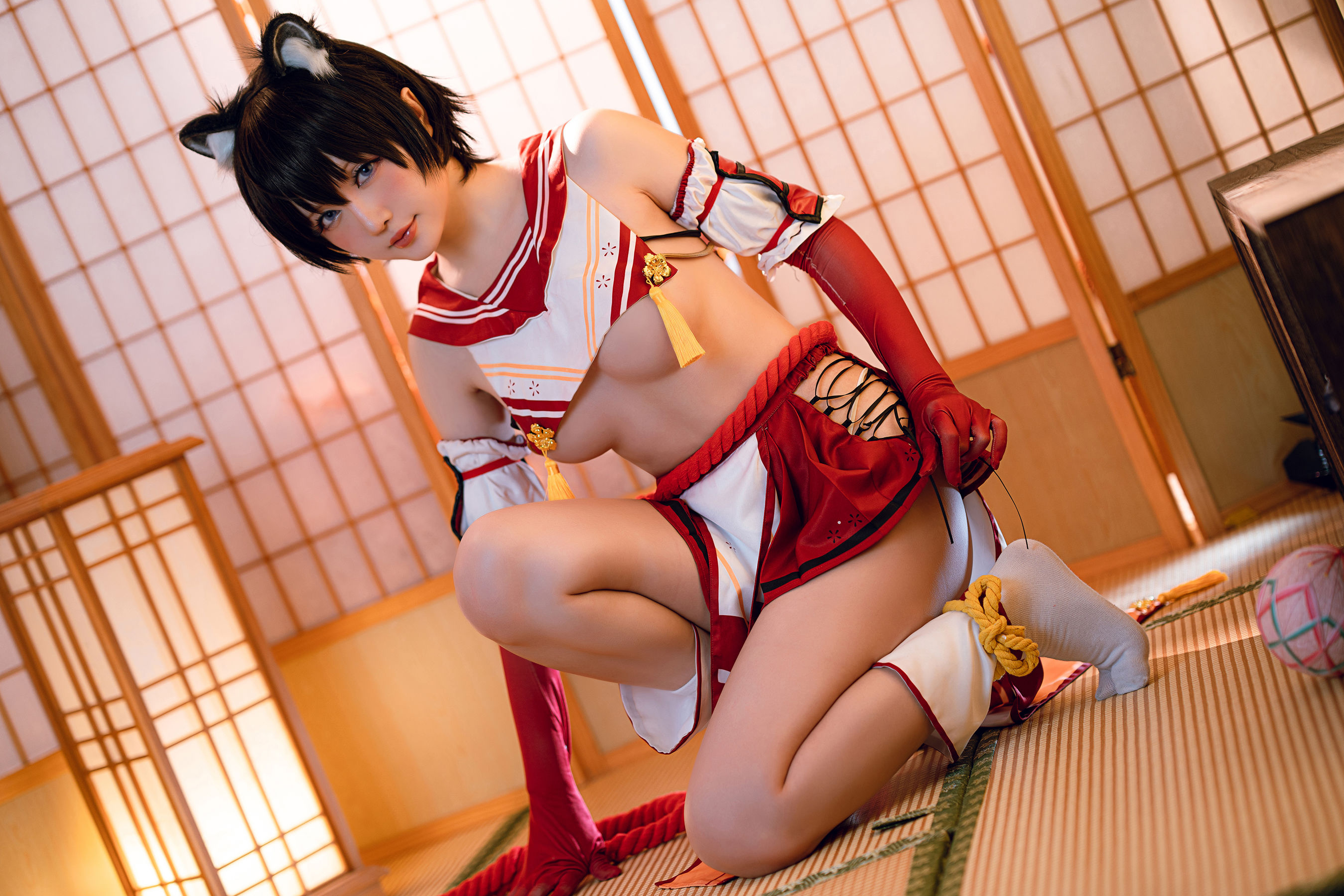 Coser小姐姐星之迟迟 – 春日椿 Cosplay-第2张