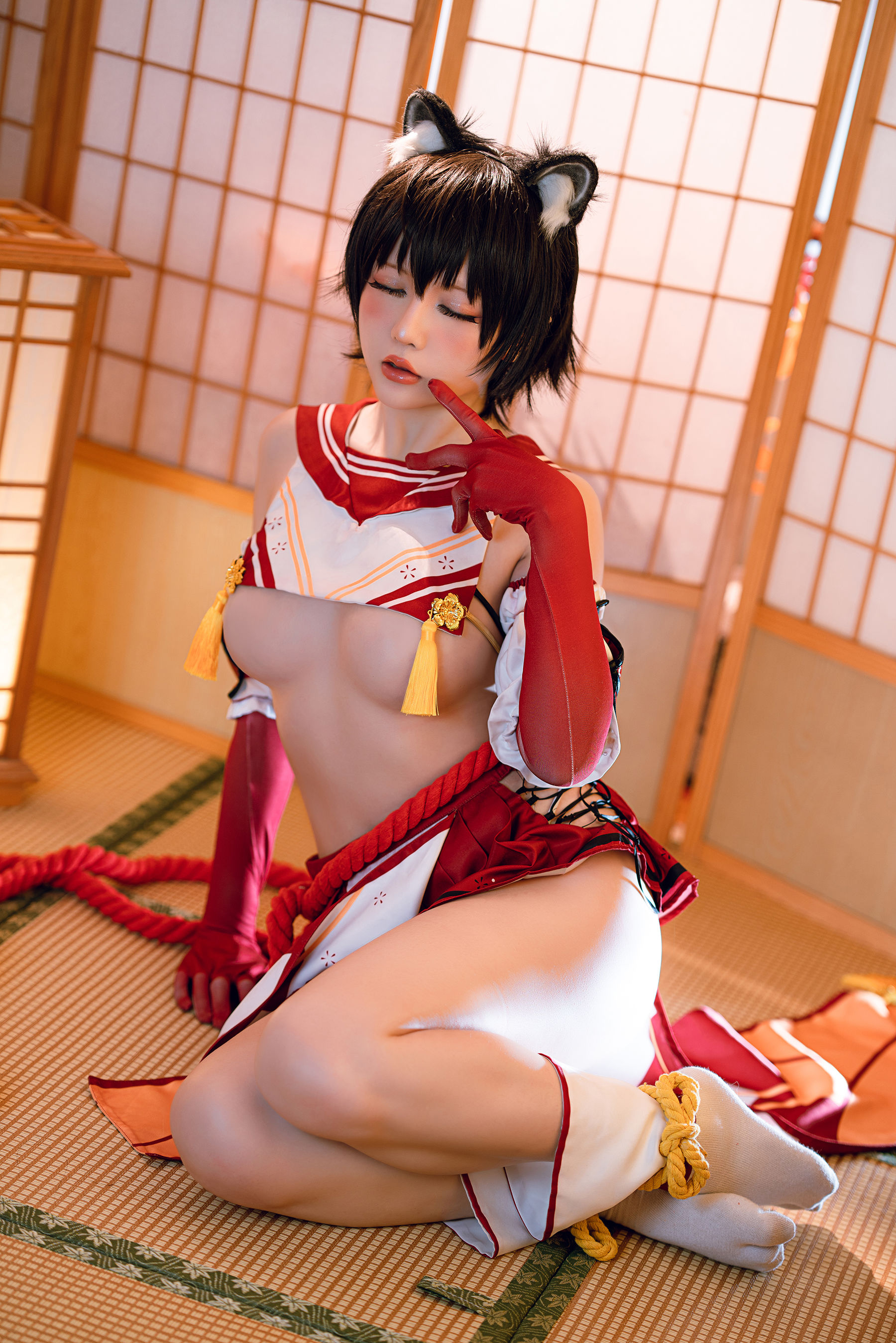 Coser小姐姐星之迟迟 – 春日椿 Cosplay-第33张