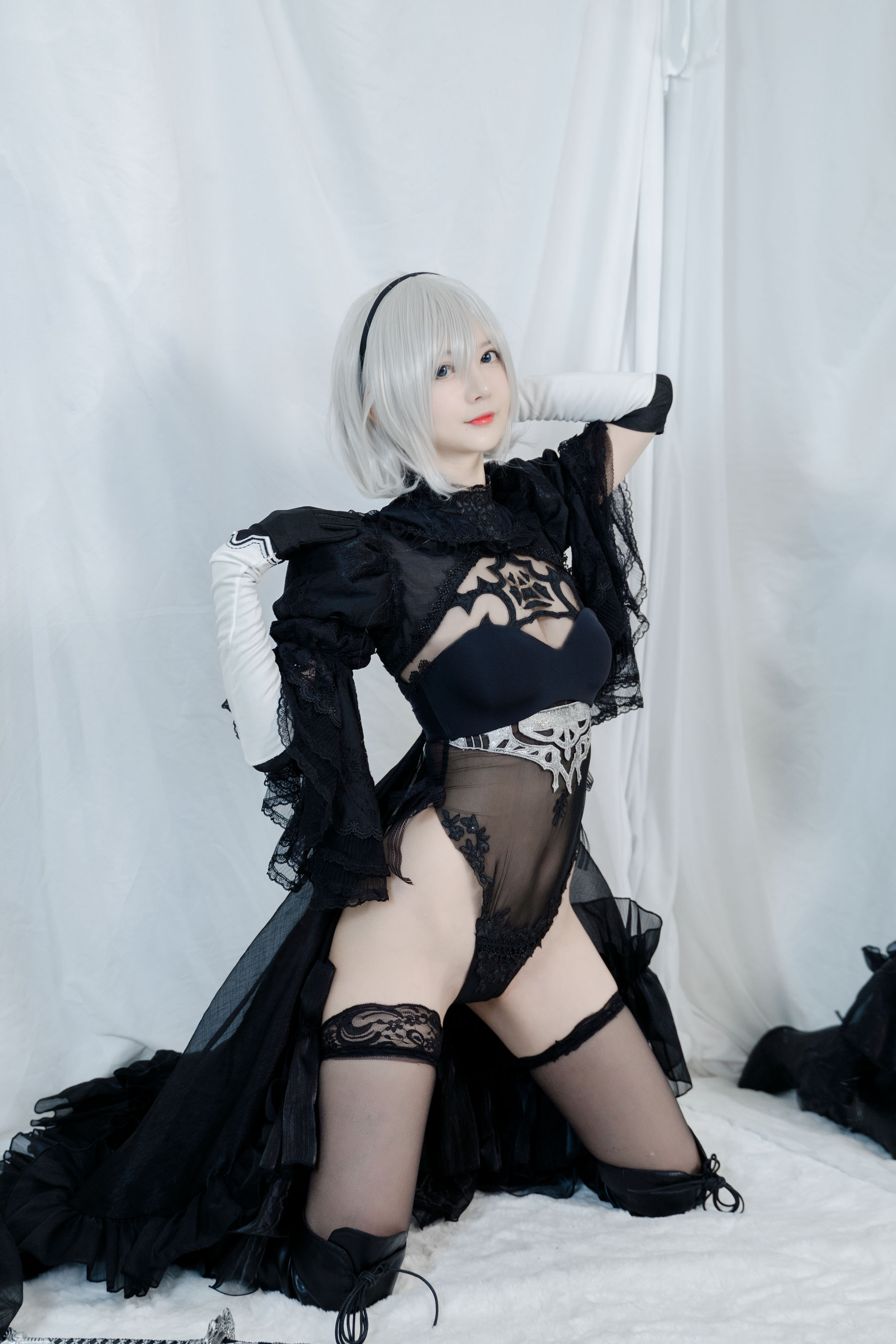 51酱 – 2B黑婚纱 Cosplay-第5张