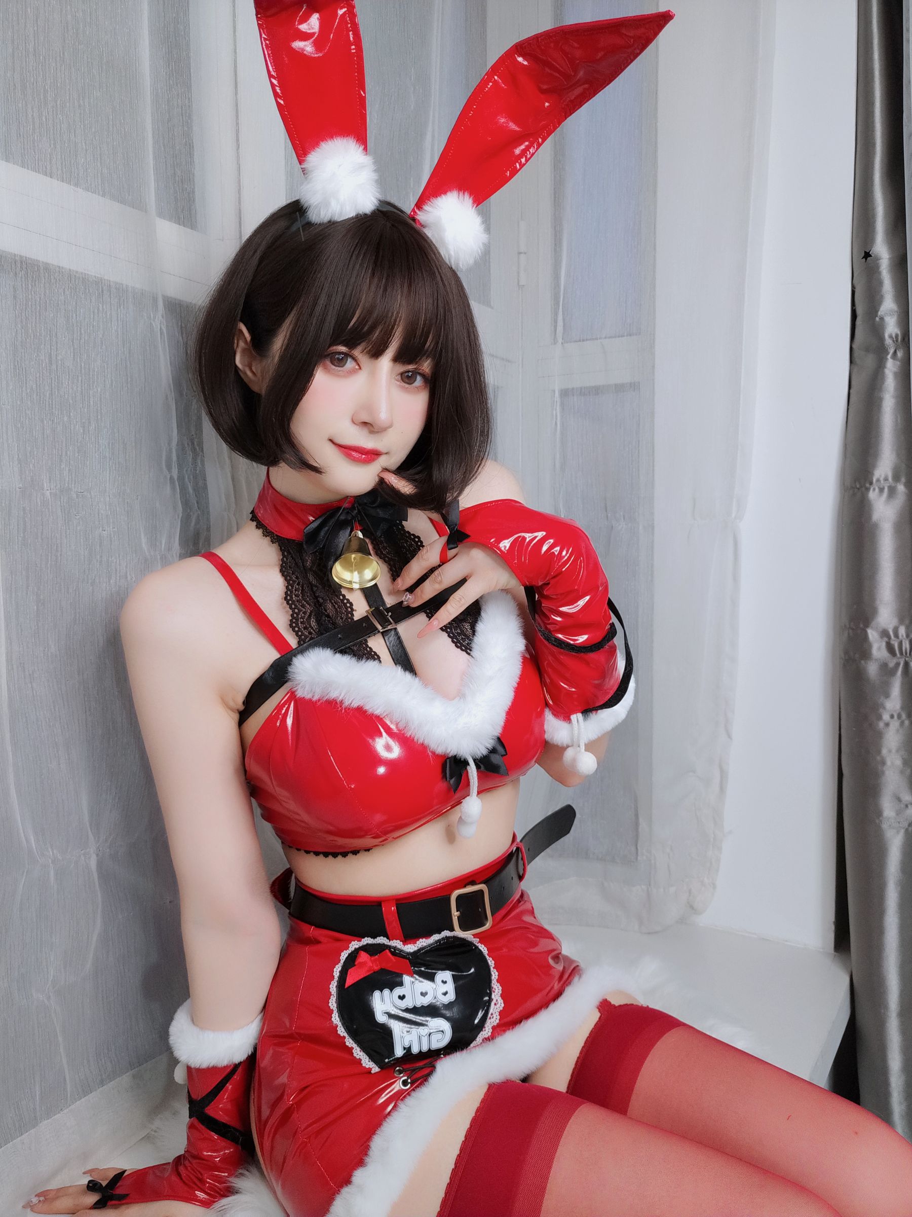 Coser小姐姐白银 – Christmas Bunny Cosplay-第2张