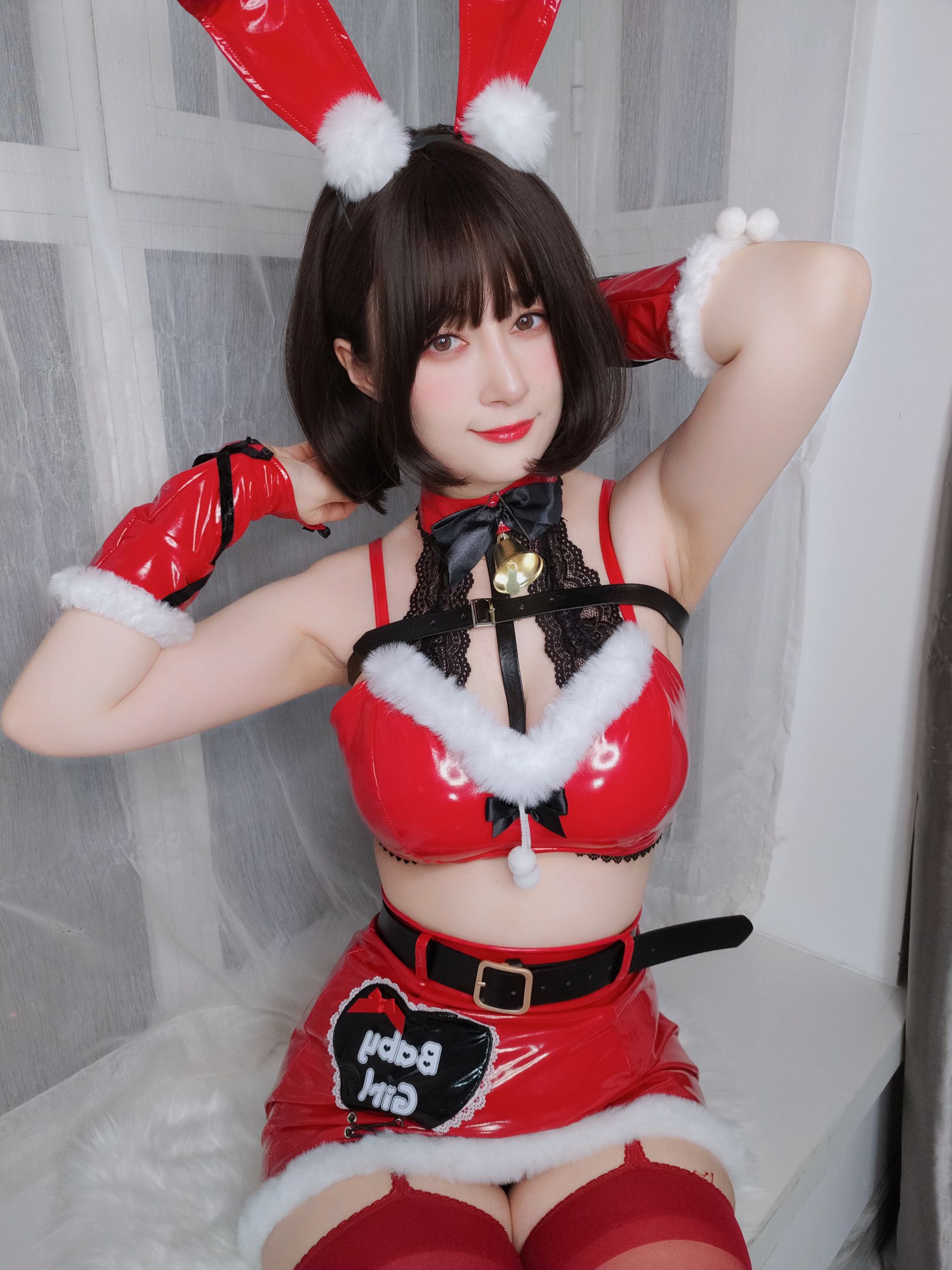 Coser小姐姐白银 – Christmas Bunny Cosplay-第72张