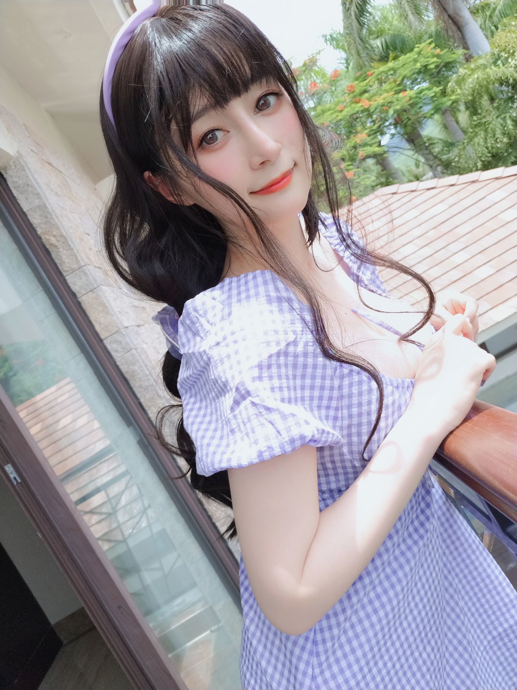 Coser小姐姐白银 – 夏日的格子连衣裙 Cosplay-第5张