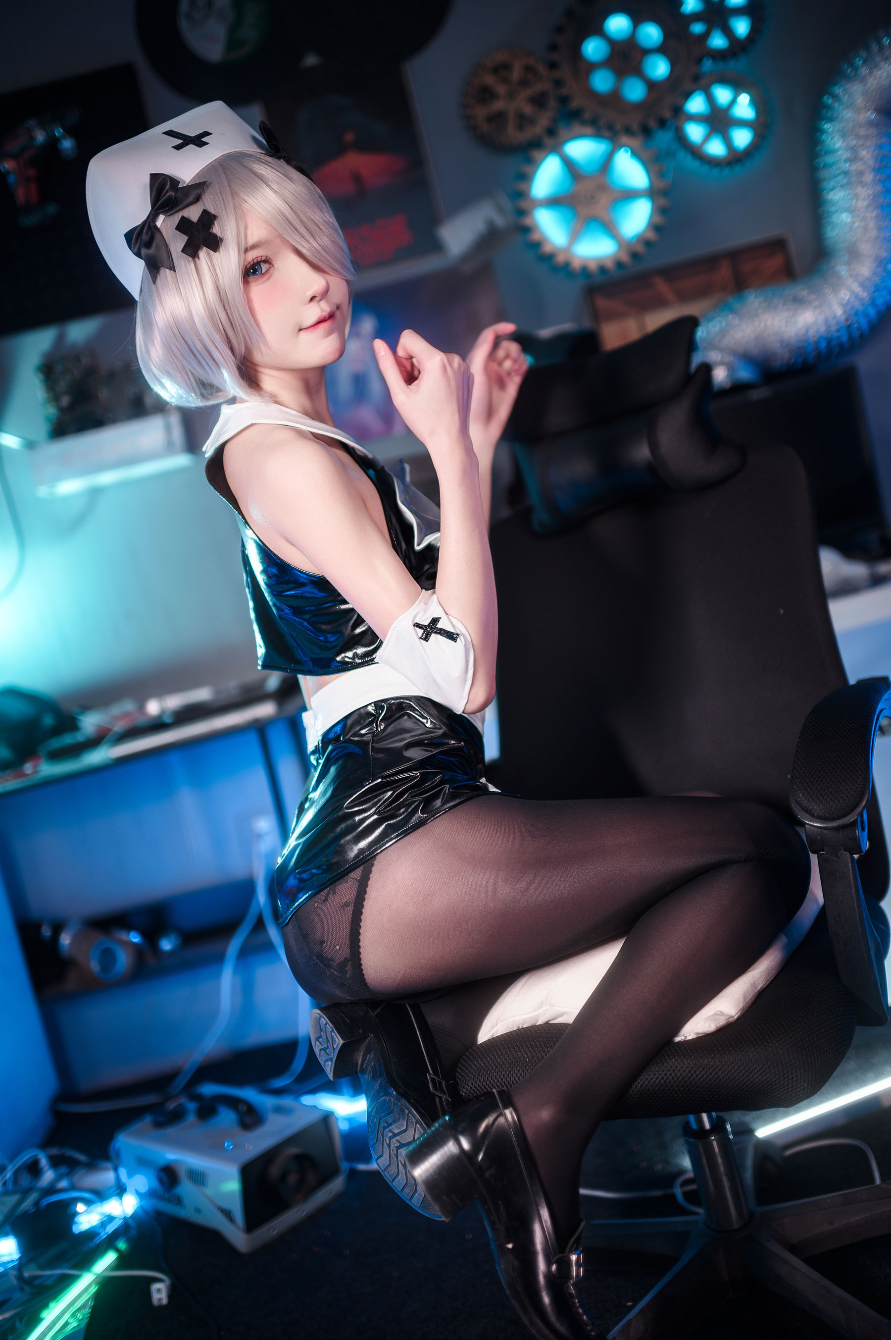 动漫博主阿包也是兔娘 – 阿包护士 Cosplay-第44张