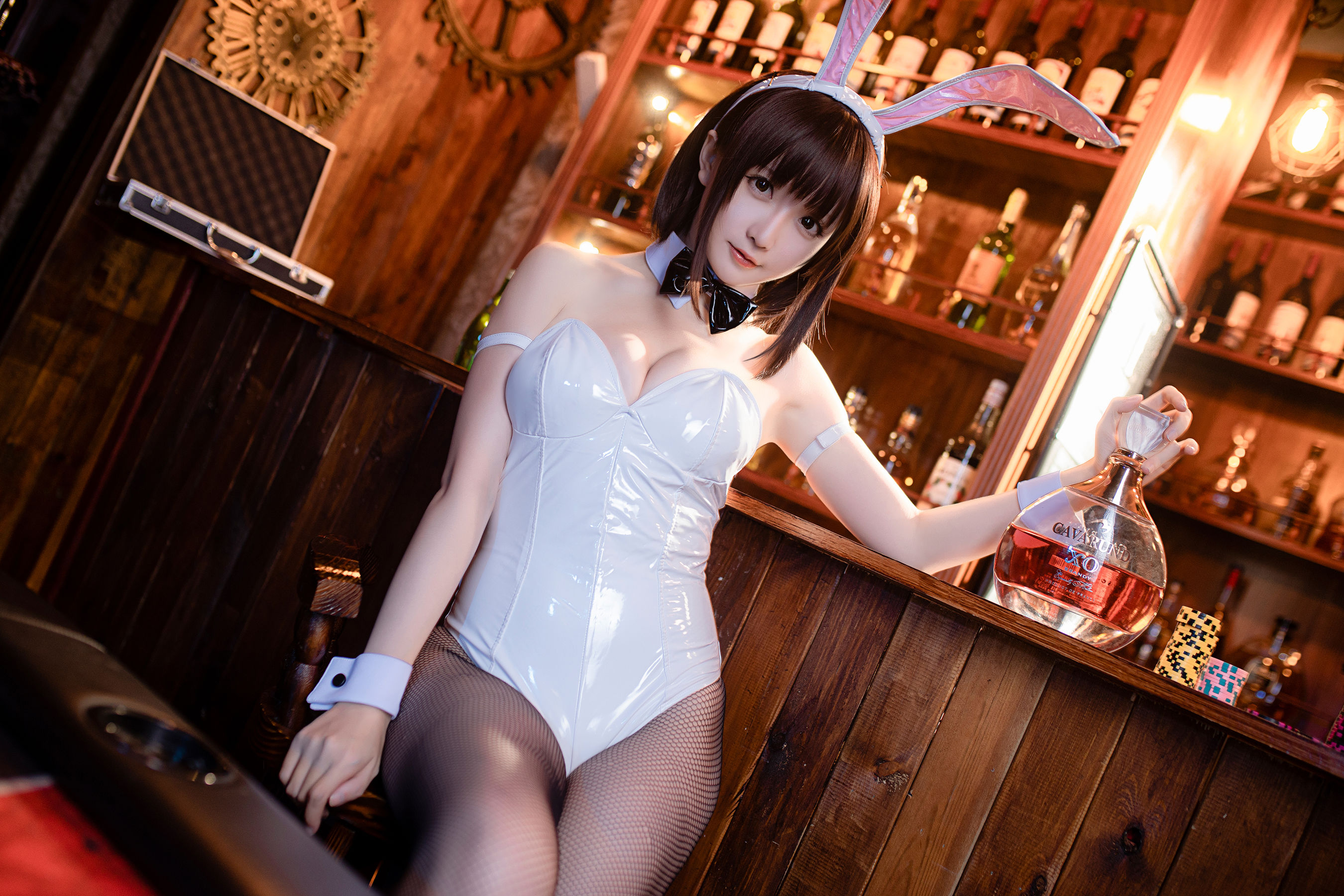 Coser小姐姐星之迟迟 – 加藤惠 兔女郎 Cosplay-第7张