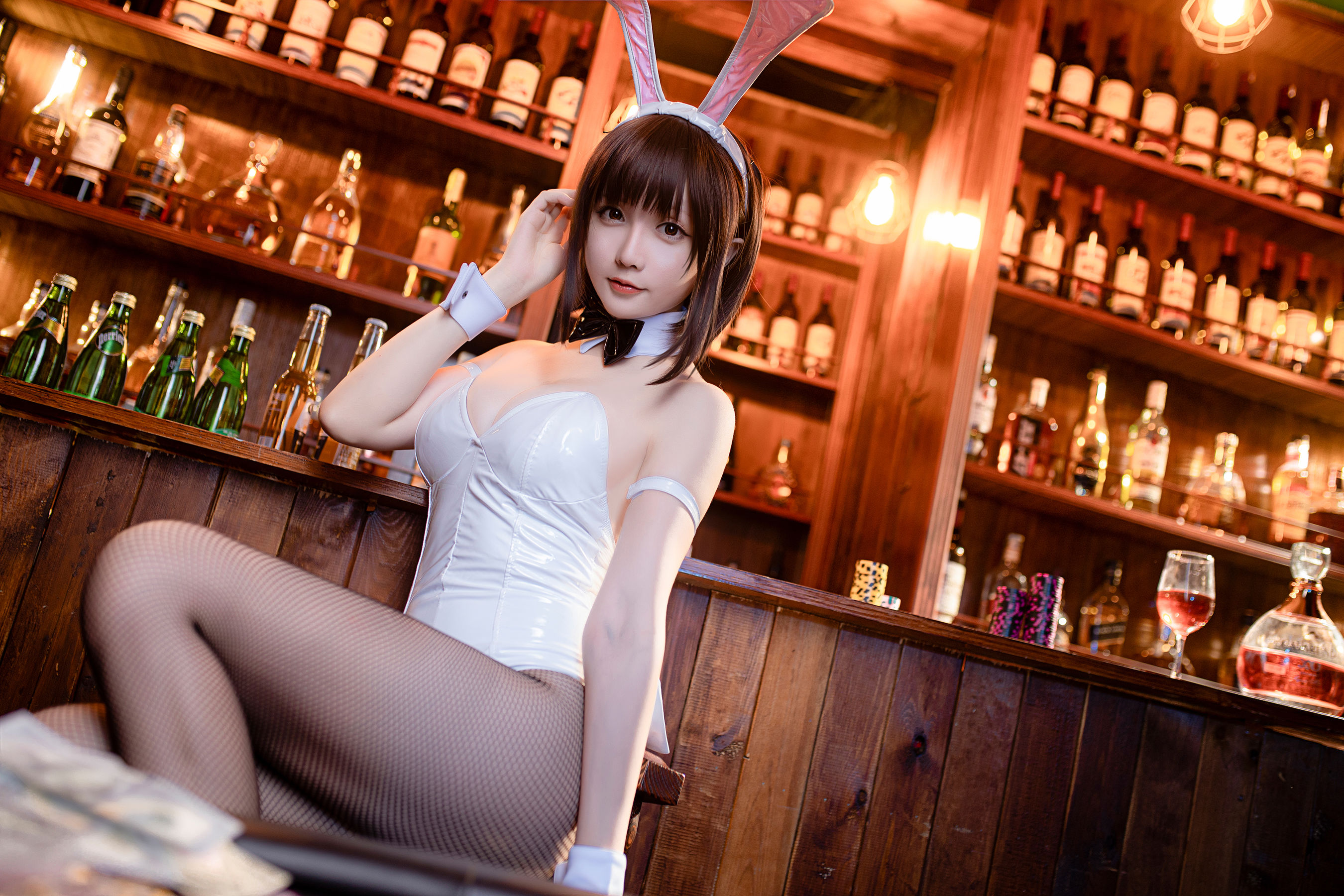 Coser小姐姐星之迟迟 – 加藤惠 兔女郎 Cosplay-第32张