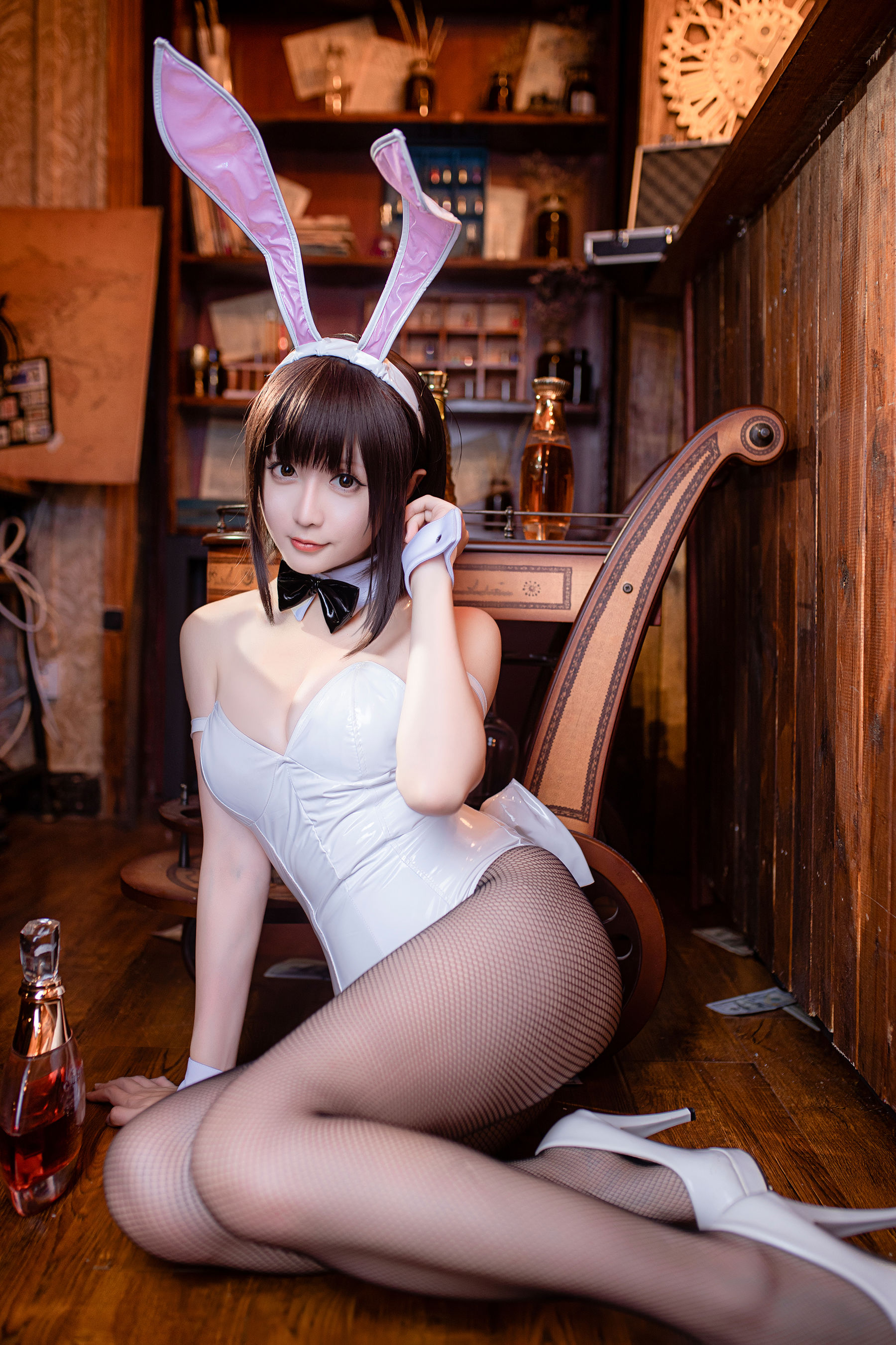 Coser小姐姐星之迟迟 – 加藤惠 兔女郎 Cosplay-第10张