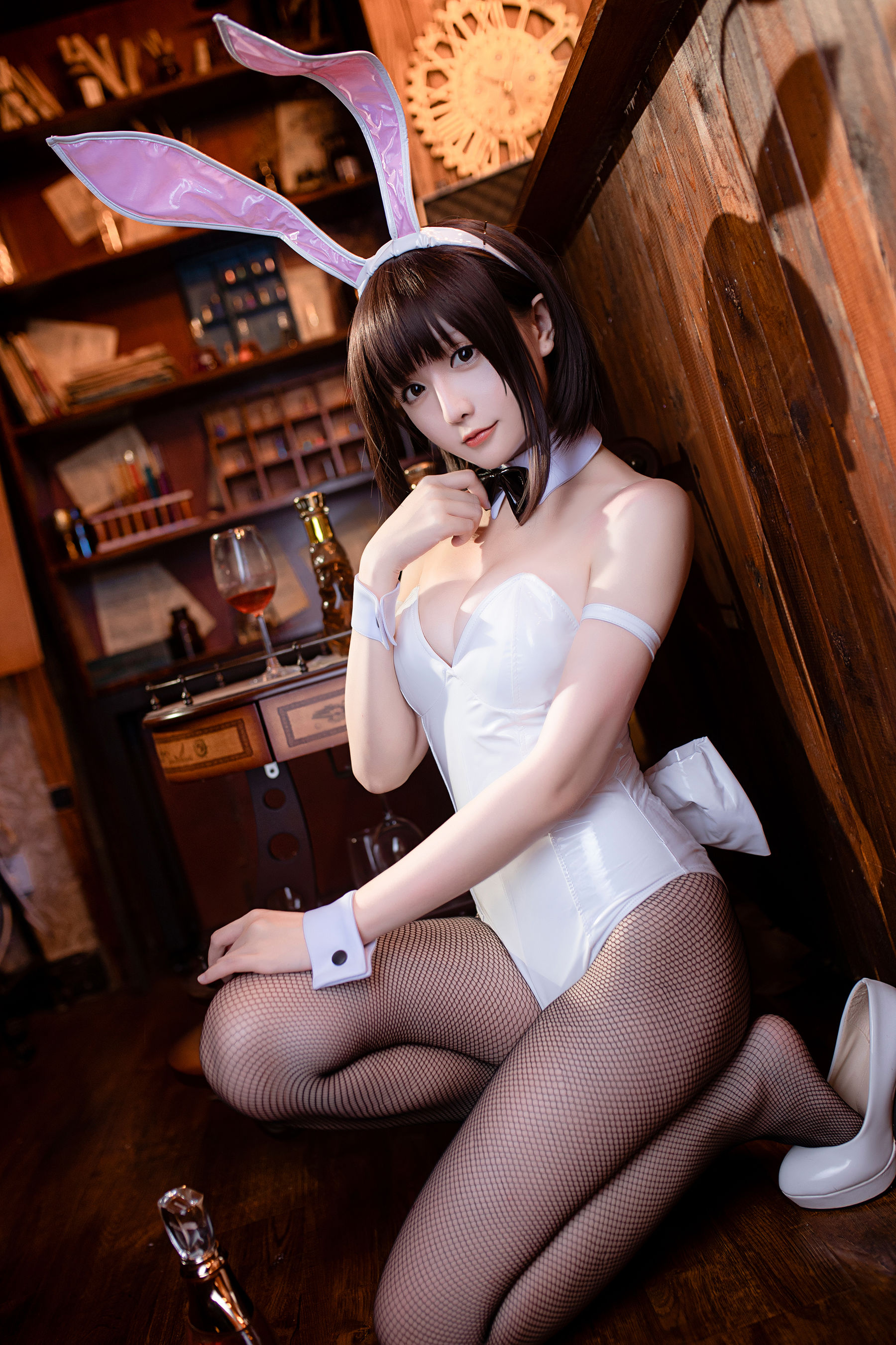 Coser小姐姐星之迟迟 – 加藤惠 兔女郎 Cosplay-第5张