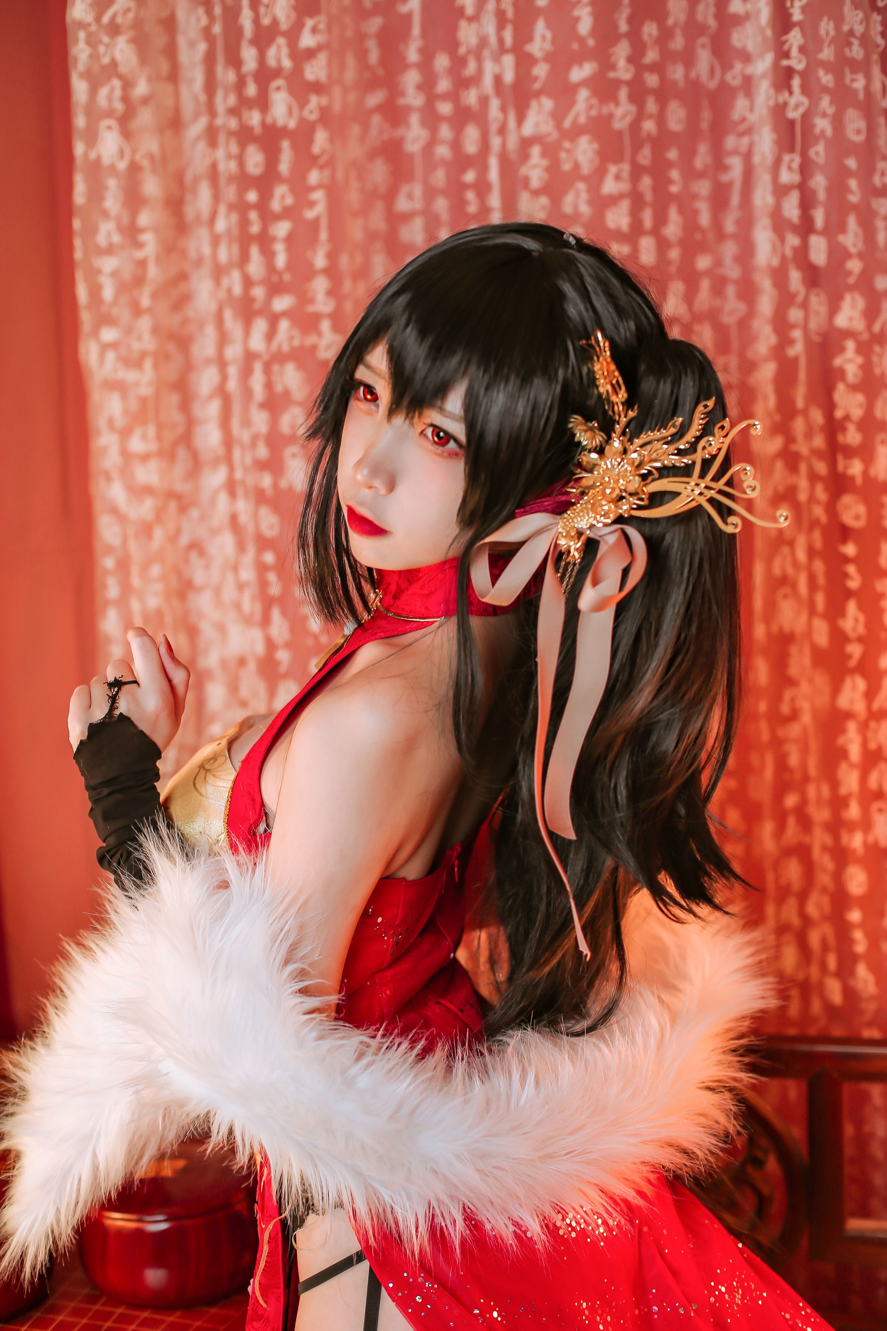 人气Coser二佐Nisa 碧蓝大凤旗袍 Cosplay-第10张