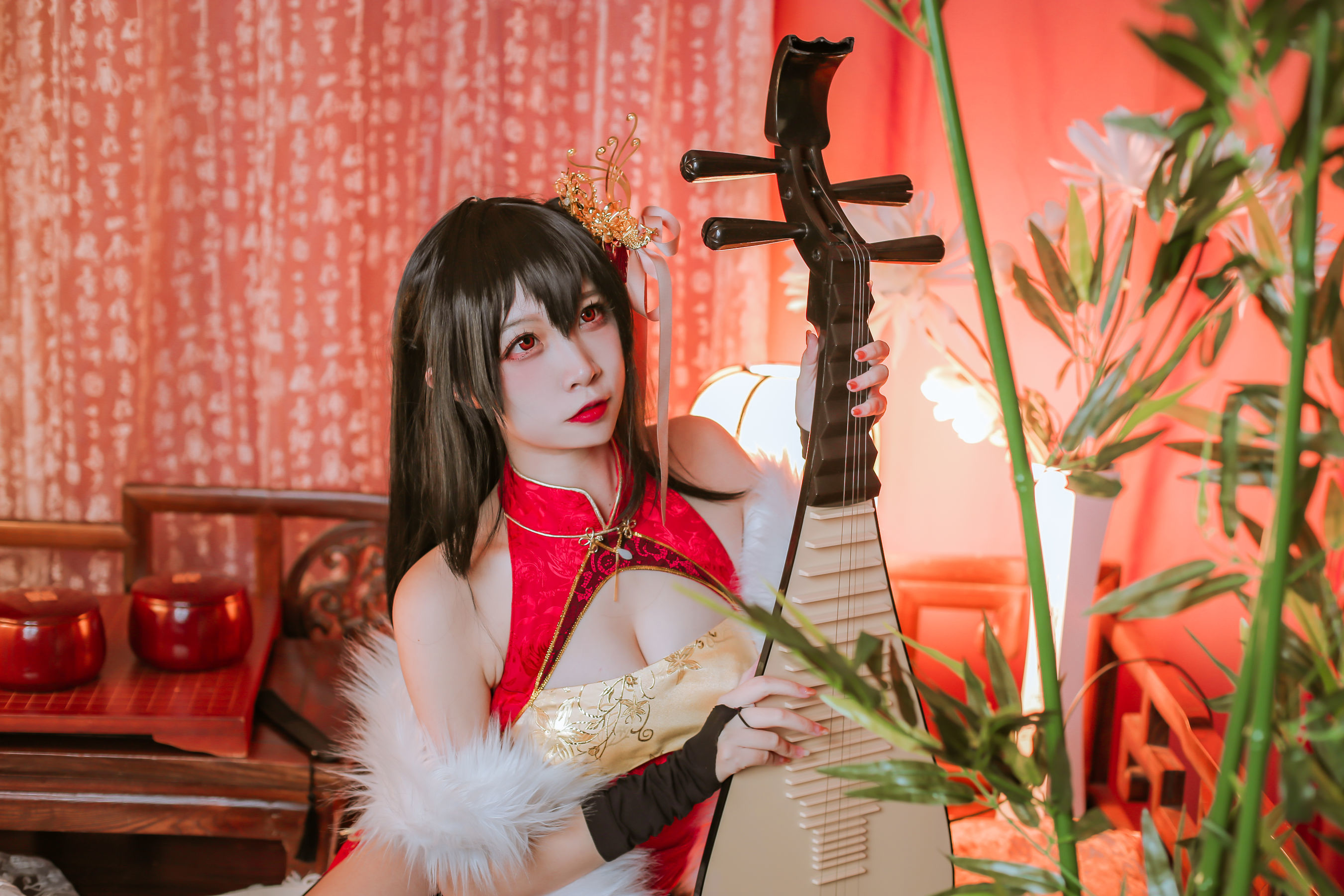 人气Coser二佐Nisa 碧蓝大凤旗袍 Cosplay-第41张